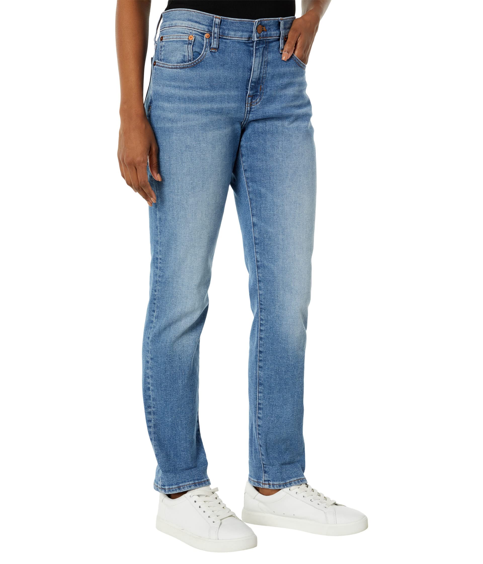 Madewell Slim Boyjean Jeans for Men - Mayberry Wash | High-Rise Skinny Fit Stretch Denim Pants | Perfect for Casual Wear, Office & Date Night