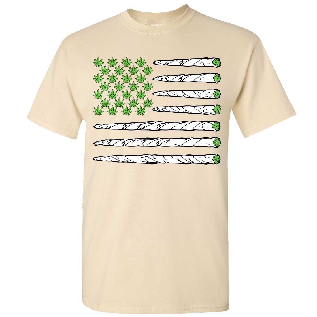 USA Weed Flag T-Shirt - Doobie Stripes in Assorted Colors for Festivals & Casual Wear