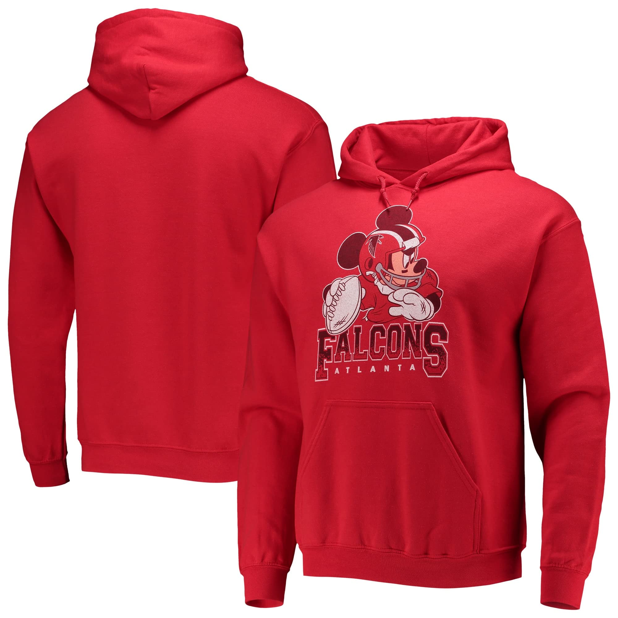 Men's NFL Disney Mickey Mouse Quarterback Pullover Hoodie - Cozy Sweatshirt for Football Fans, Game Day Outfits & Casual Wear