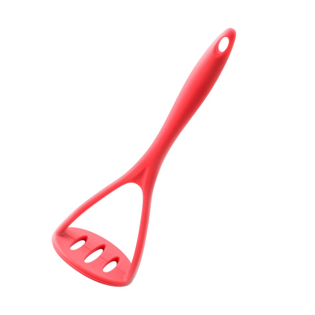 Cabilock Silicone Potato Masher & Fruit Ricer - Durable Kitchen Tool for Mashing Potatoes, Fruits, and Vegetables - Perfect for Home Cooking, Baking, and Meal Prep - BPA-Free, Easy to Clean, Dishwasher Safe (Red)