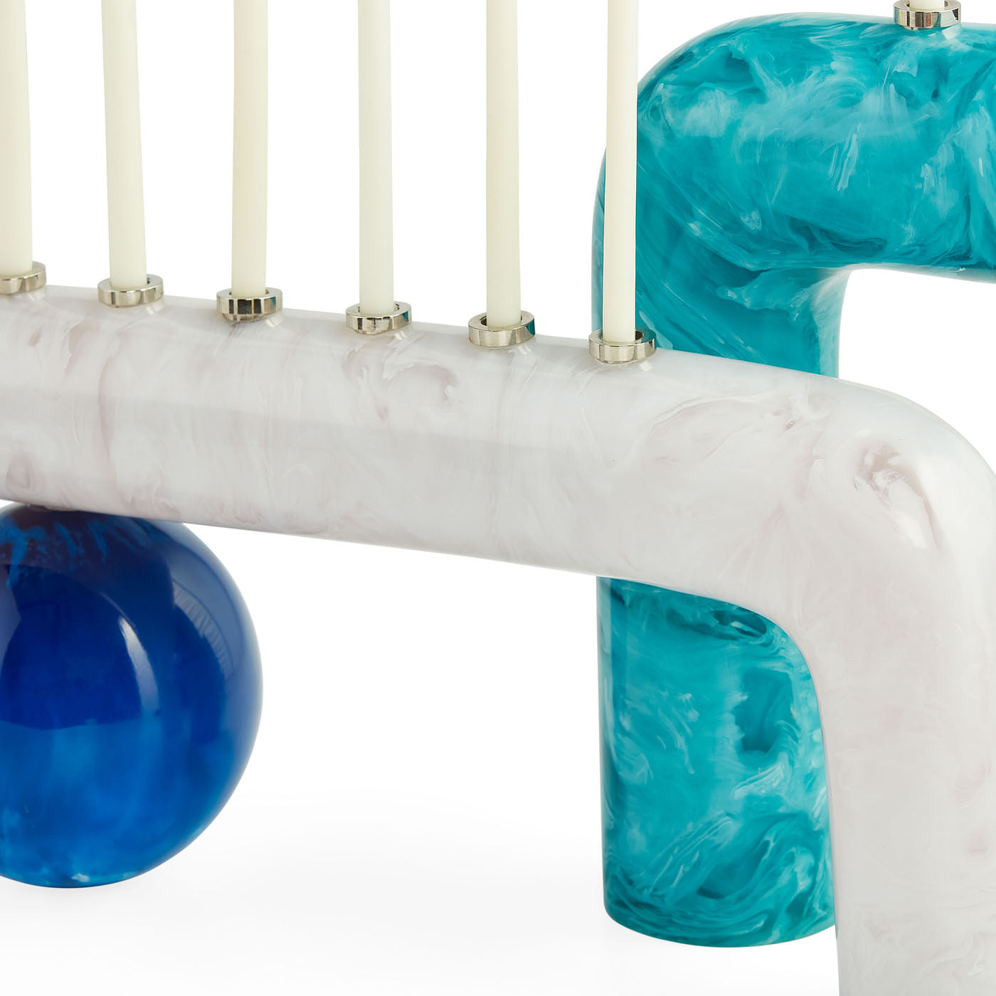 Mustique Menorah - Elegant Hanukkah Candle Holder for Jewish Holiday Decor, Home & Synagogue Celebration