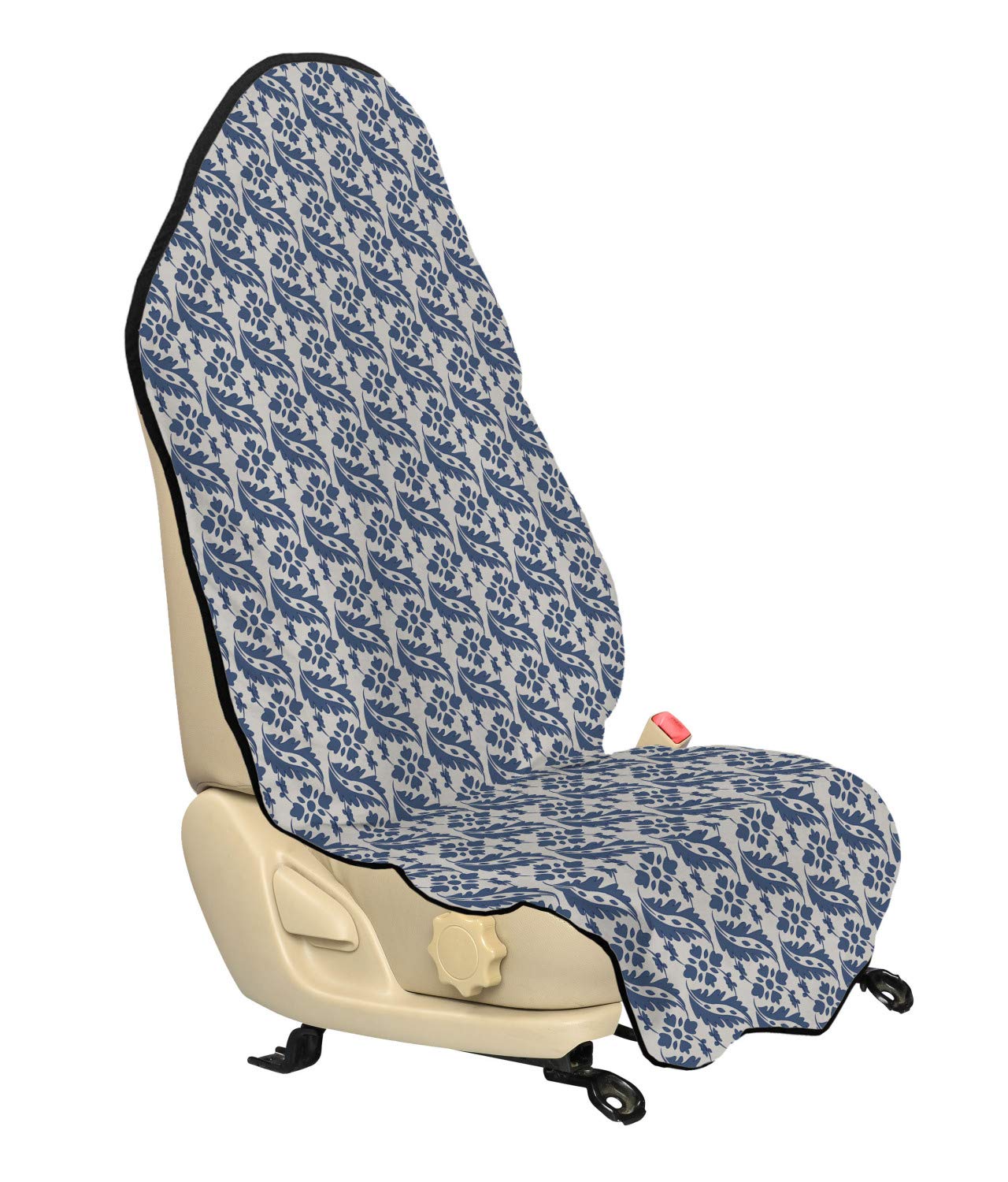 Ambesonne Victorian Car Seat Hoodie Cover - Vintage Floral & Botanical Design, Non-Slip Backing, Universal Fit 30