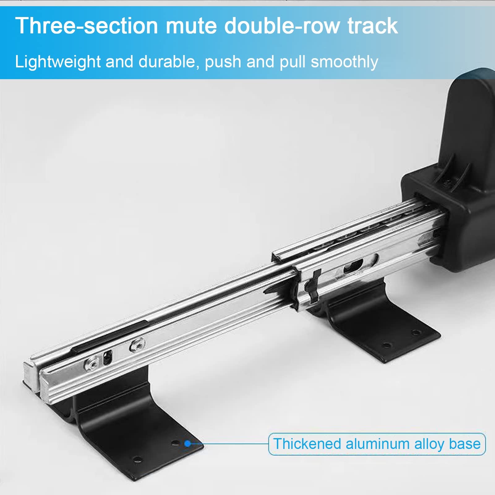 Pull-Out Closet Valet Rod - Black Extendable Wardrobe Hanger for Clothes & Pants | Retractable Double Ball Sliding Rail with 30kg Weight Capacity | Perfect for Closet Organization, Bedroom Storage & Space-Saving Solutions