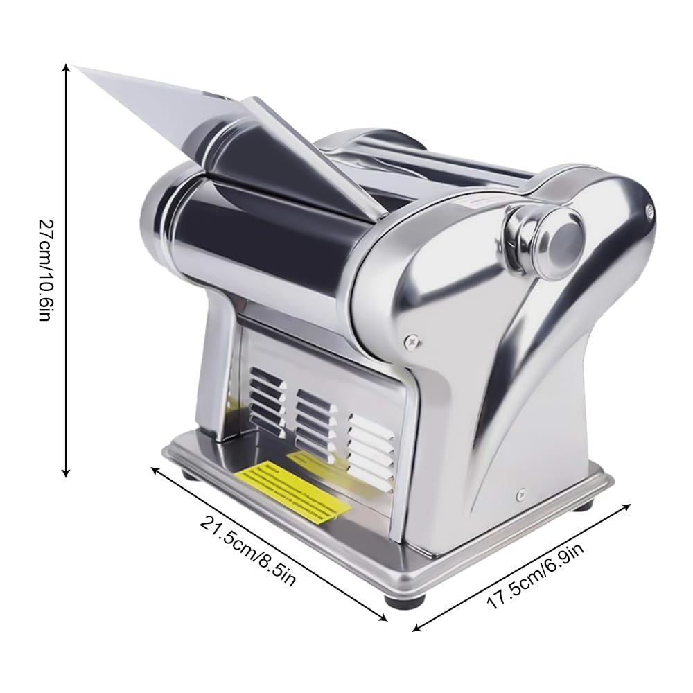 Electric Dumpling Maker Machine - Automatic Dough Press & Noodle Maker with 2 Blades, 110V for Homemade Dumplings, Pasta & Asian Cuisine - Perfect for Family Cooking & Restaurant Use