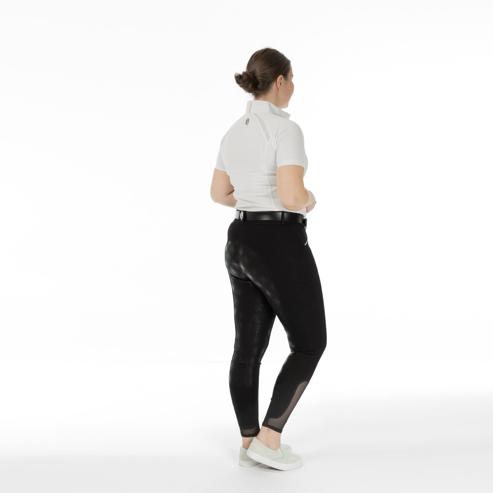 Equinavia Astrid Women's Silicone Full Seat Breeches - Mid Rise Equestrian Riding Pants with Phone Pockets for Horseback Riding & Training