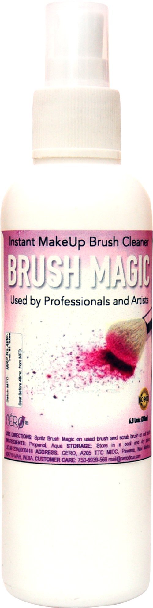 CERO® Makeup Brush Cleaner Spray - Quick-Drying No-Rinse Formula for Deep Cleaning, Removes Residue, Oil & Bacteria, Safe for All Brush Types (200ml) - Perfect for Professional Makeup Artists & Home Beauty Routines