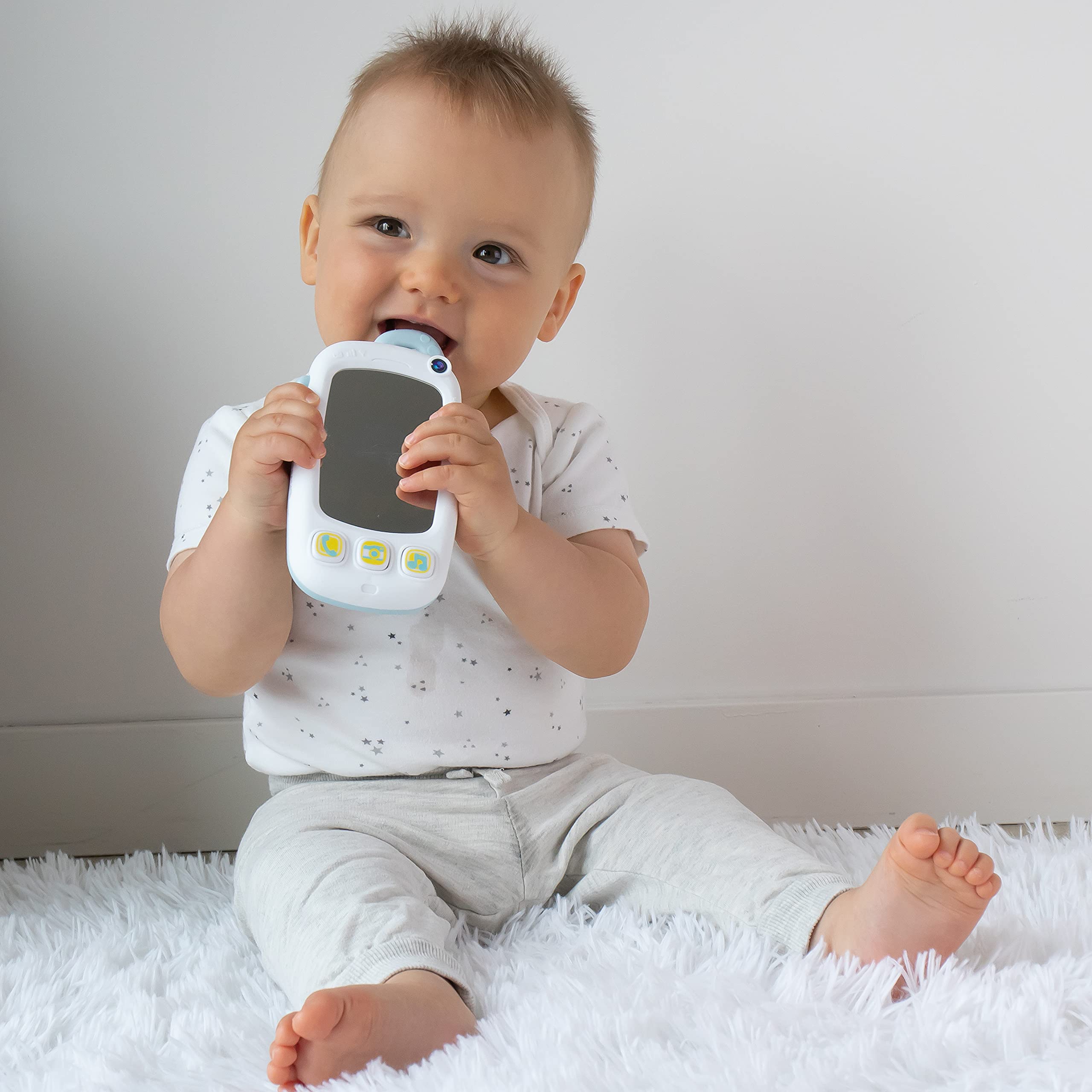 Baby Selfie Toy Phone with Easy-Press Buttons & Light-up Mirror - Musical Learning Phone for Infants 9+ Months - Interactive Toddler Toy for Tummy Time, Early Development & Pretend Play - Perfect Gift for Baby Girls & Boys
