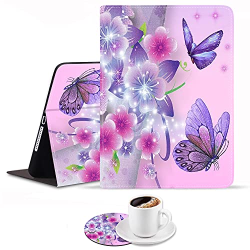 Purple Flower and Butterfly