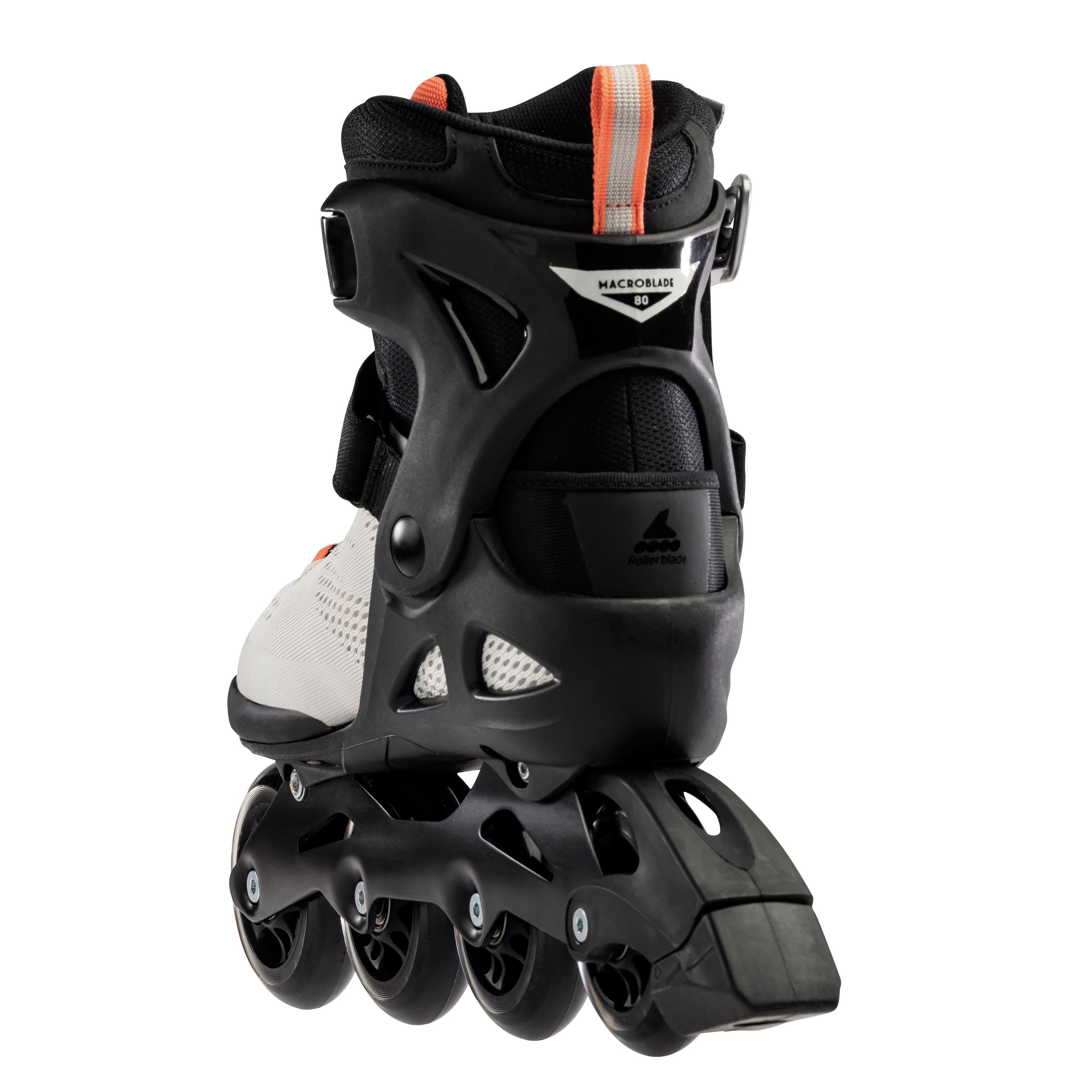 Rollerblade Macroblade 80 W Women's Inline Skates - Glacier Grey/Coral - Comfortable Fitness & Recreational Roller Skating for Outdoor & Indoor Use