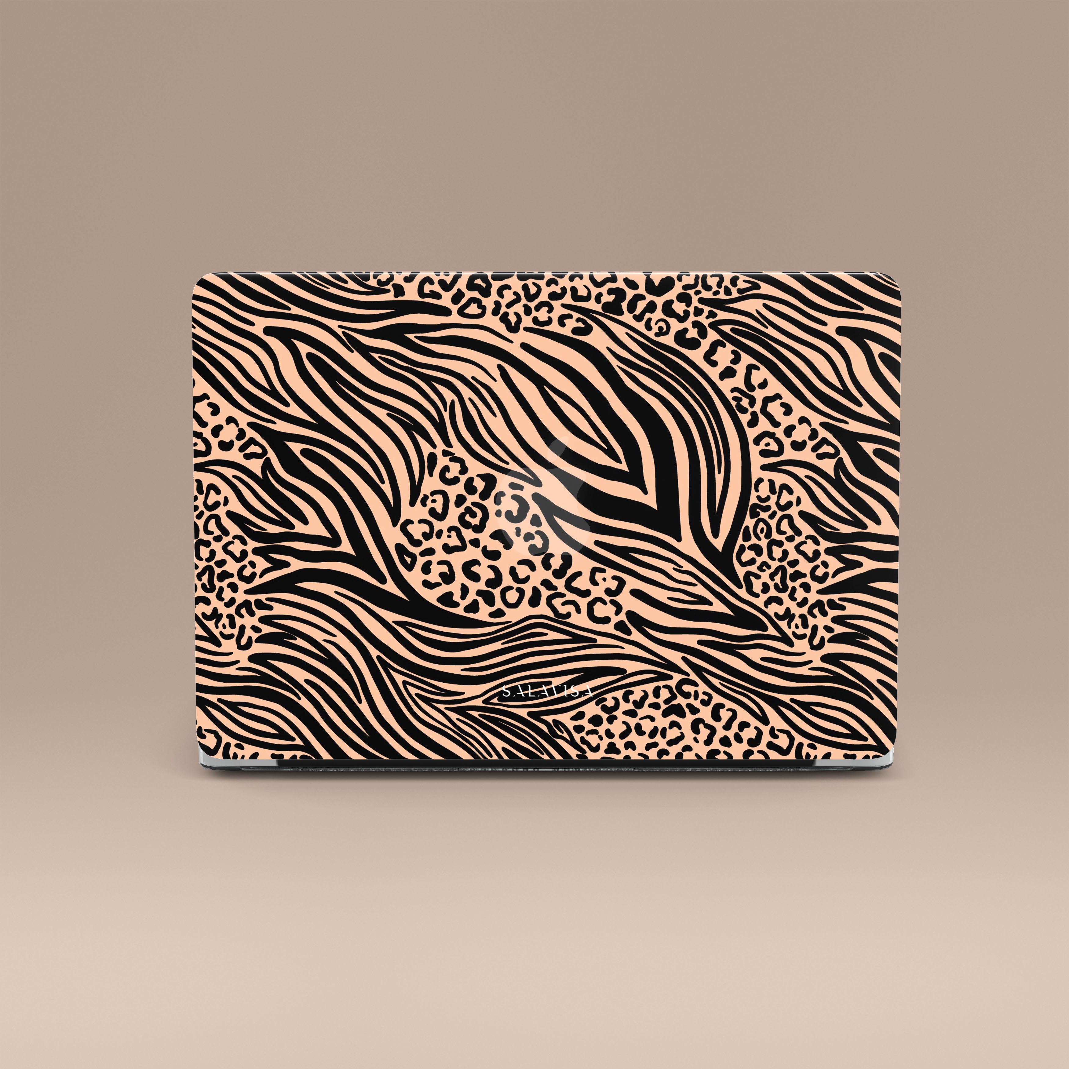 Sleek Zebra Print MacBook Case - Durable Protective Cover for MacBook Air & Pro - Perfect for Work, Travel & School