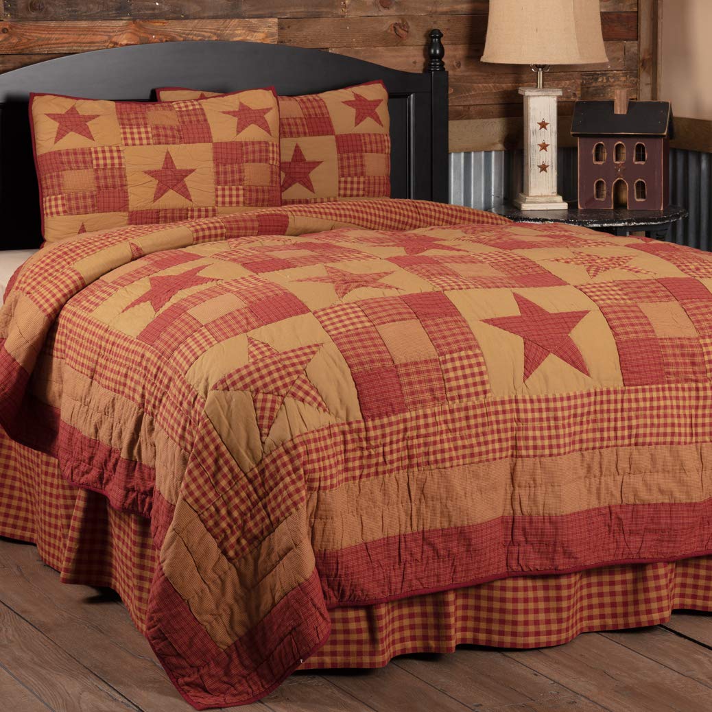 VHC Brands Ninepatch Star California King Quilt 130