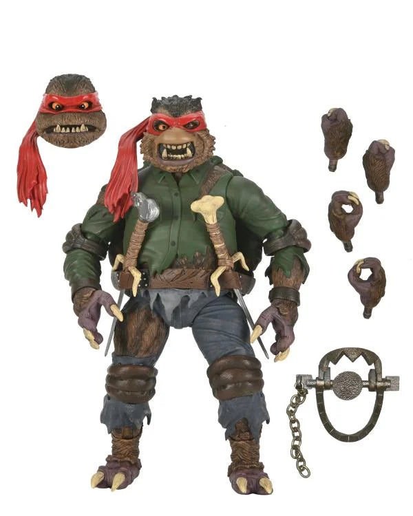 Universal Monsters x Teenage Mutant Ninja Turtles Ultimate Raphael as Wolfman Action Figure - TMNT Collectible Toy for Fans & Halloween Decor
