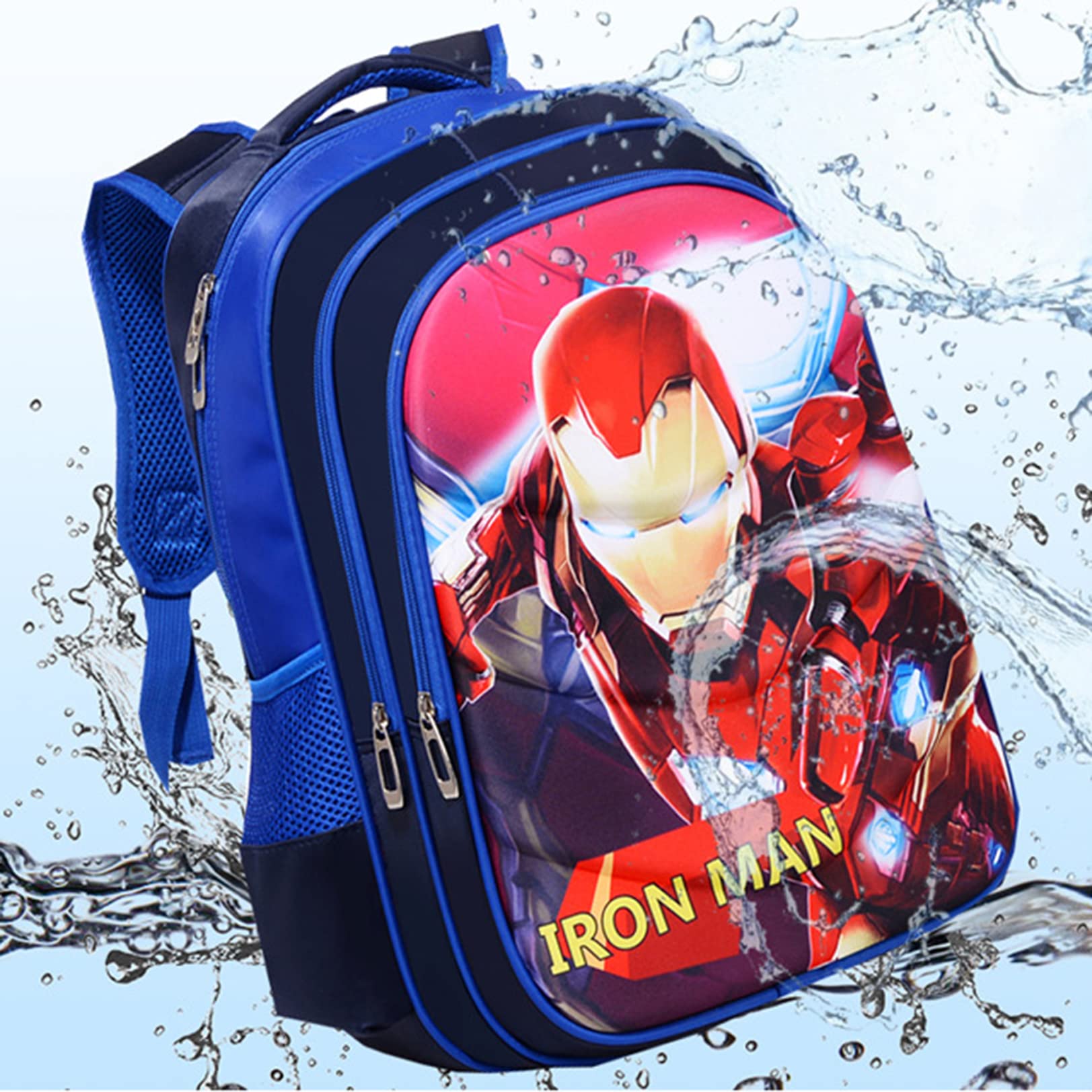 Iron Man Kids Backpack for Boys - Lightweight Superhero School Bookbag for Elementary Students (A-42x18x30cm) - Perfect for School, Travel & Comic Con Cosplay