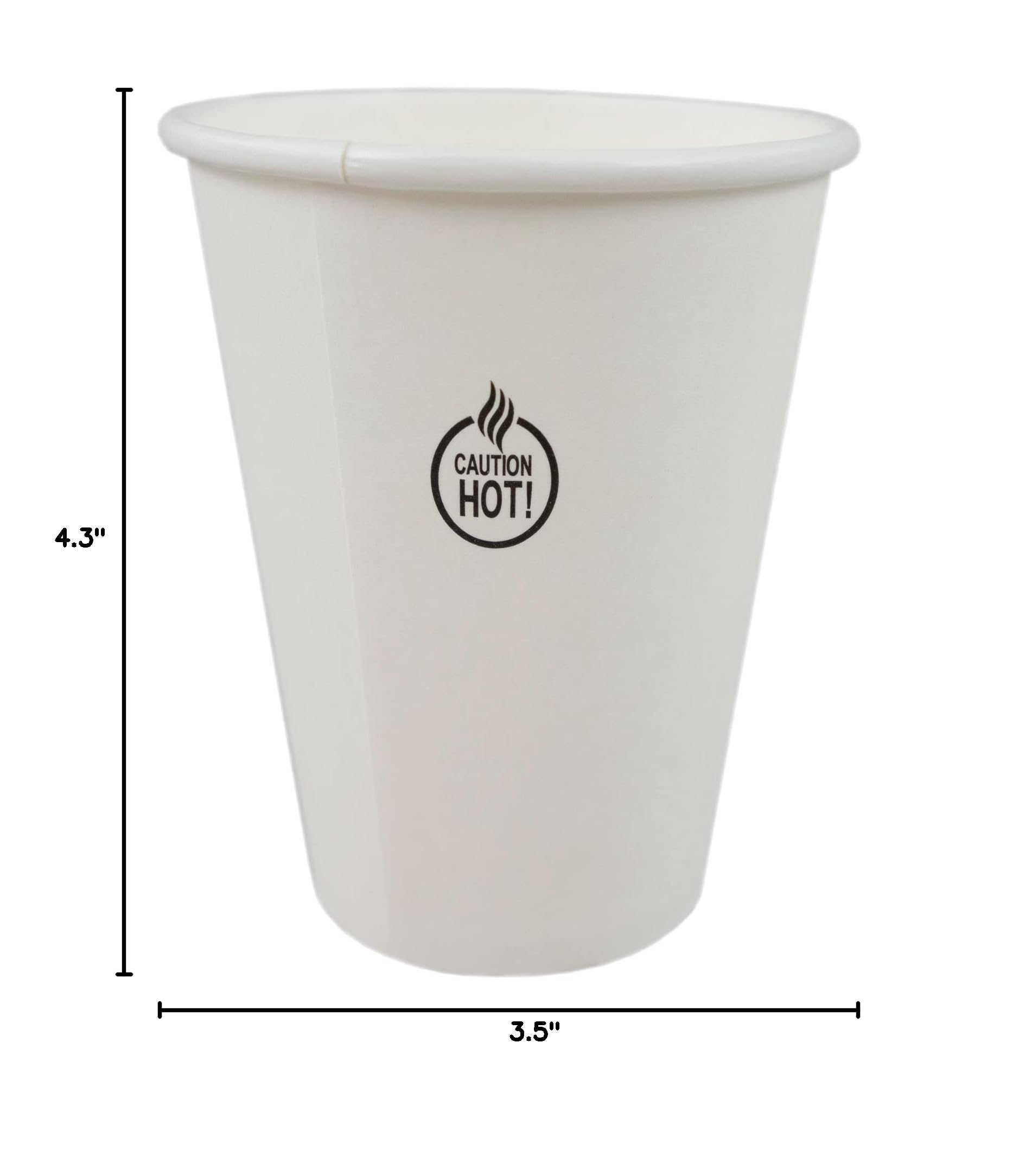 Abena Disposable Paper Coffee Cups 8oz 12oz 16oz - 1000 Pack Hot & Cold Drink Cups for Coffee, Tea, Soda - Perfect for Offices, Cafes, Restaurants, and Events