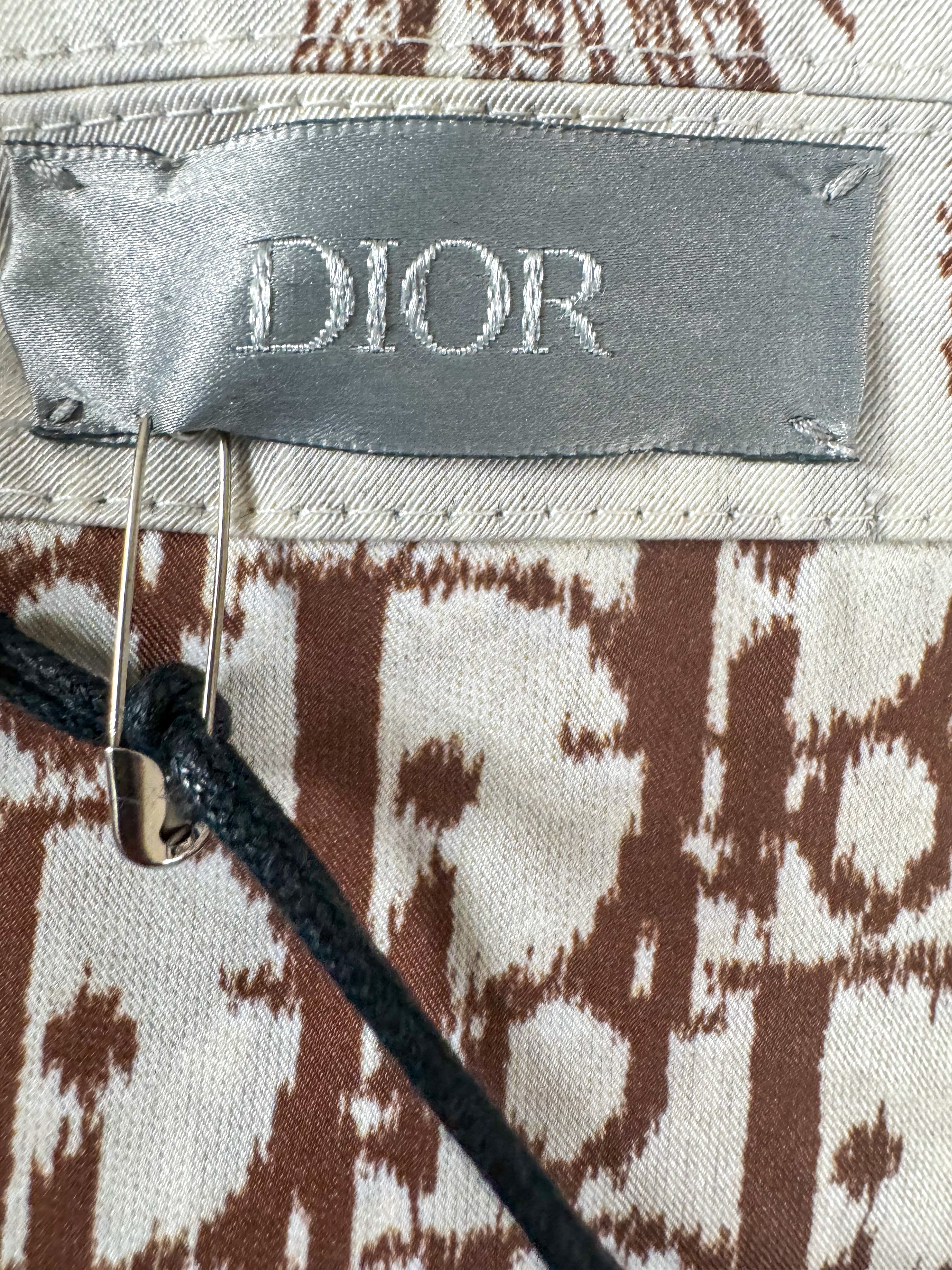 Dior Cactus Jack Brown & White Oblique Jacket - Men's Luxury Designer Jacket for Streetwear & Fashion Outfits - Perfect for Casual Wear, Parties & Special Occasions