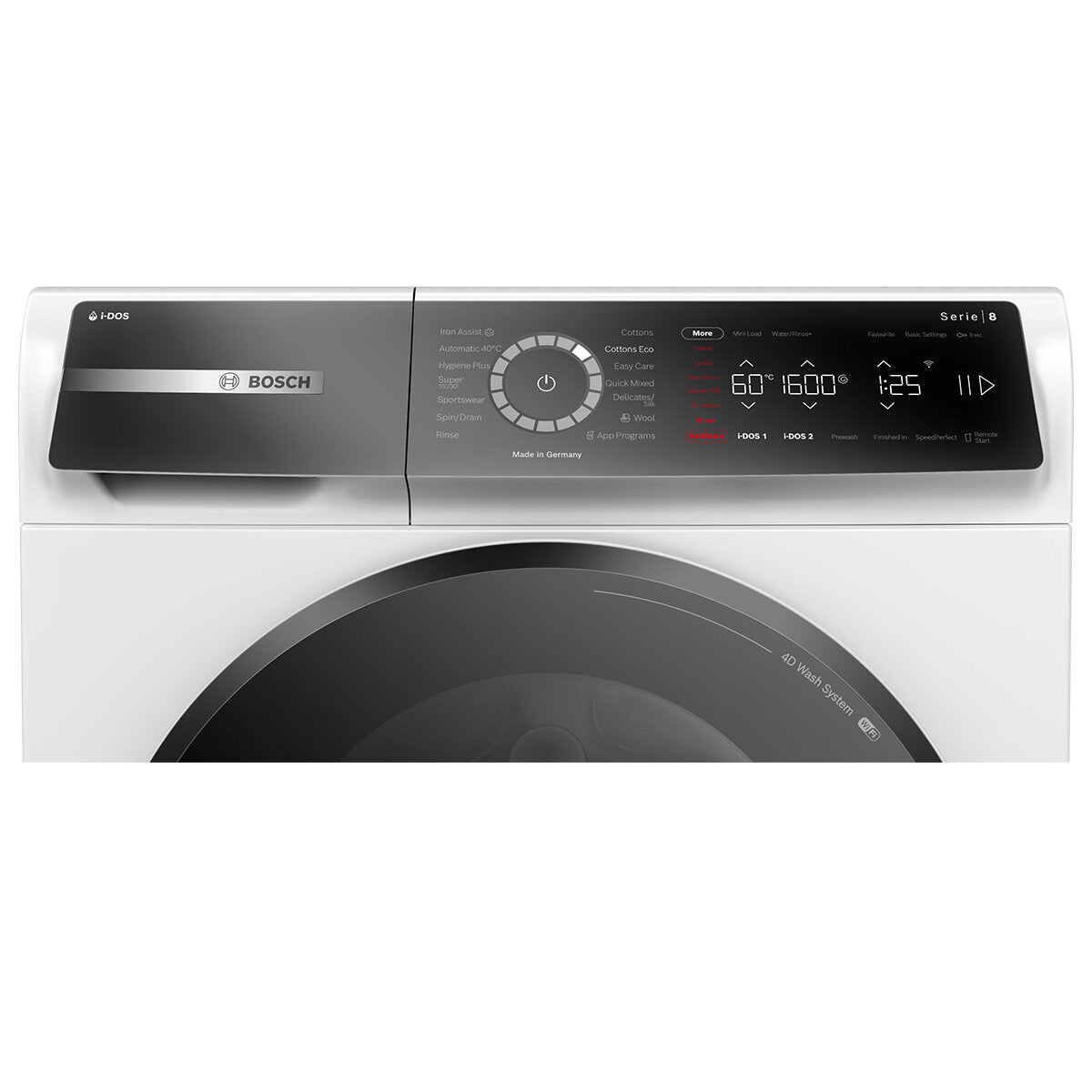 Bosch Series 8 10kg Front Load Washing Machine with i-DOS WGB256A1AU - Energy Efficient Smart Washer for Large Families | Perfect for Laundry Rooms & Apartments