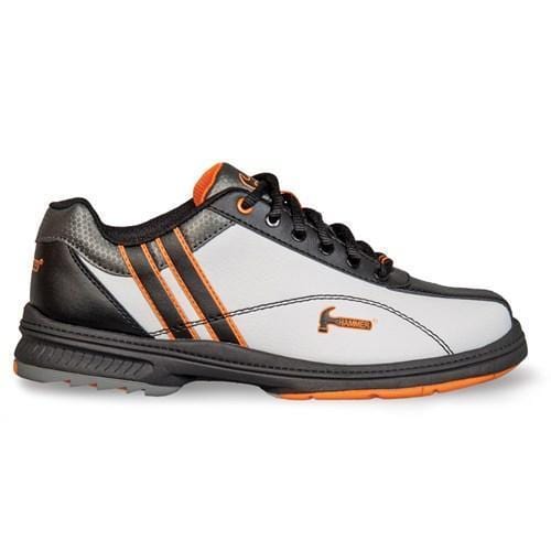 Hammer Women's Vixen Bowling Shoes - White, Black & Orange - Right Hand - Perfect for League Play & Casual Bowling