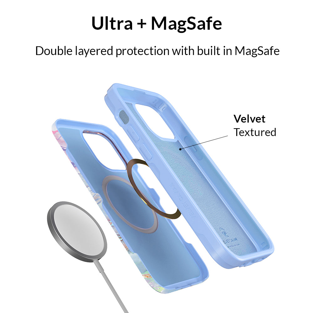 Holo Moonstone Marble iPhone Case - Protective & Stylish Phone Cover for iPhone 13/14/15 Pro Max - Perfect for Everyday Use, Travel & Gift Giving