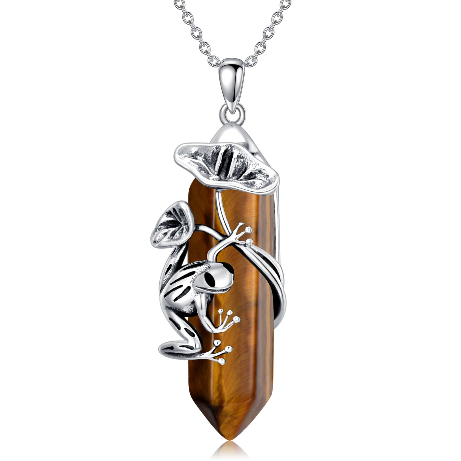 925 Sterling Silver Frog Necklace with Birthstone Quartz Pendant - Elegant Jewelry Gift for Women, Mom, and Nature Lovers | Perfect for Birthdays, Anniversaries, and Everyday Wear