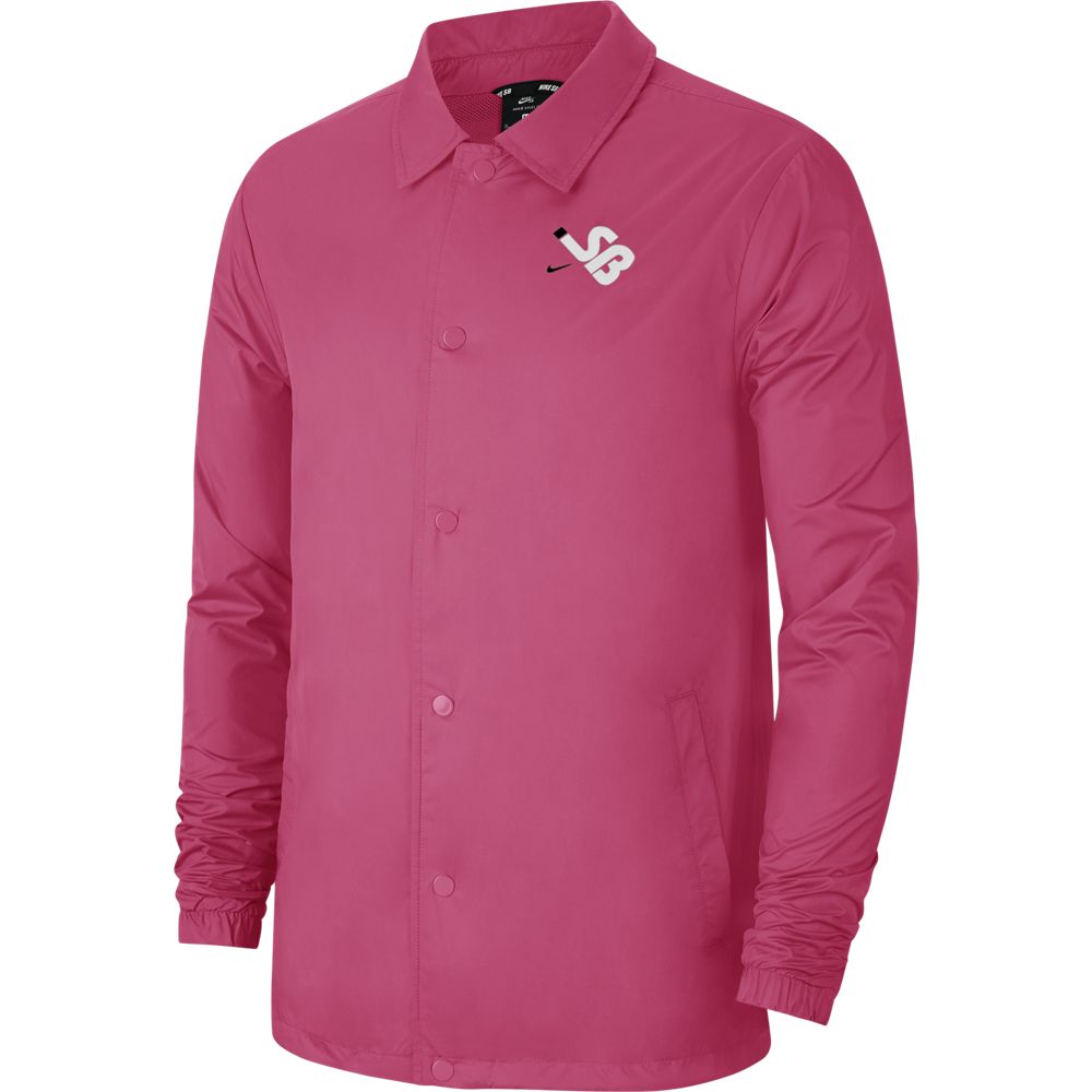 Nike SB Men's Skateboarding Jacket - Watermelon/White - Lightweight & Durable for Skateboarding, Streetwear & Outdoor Activities