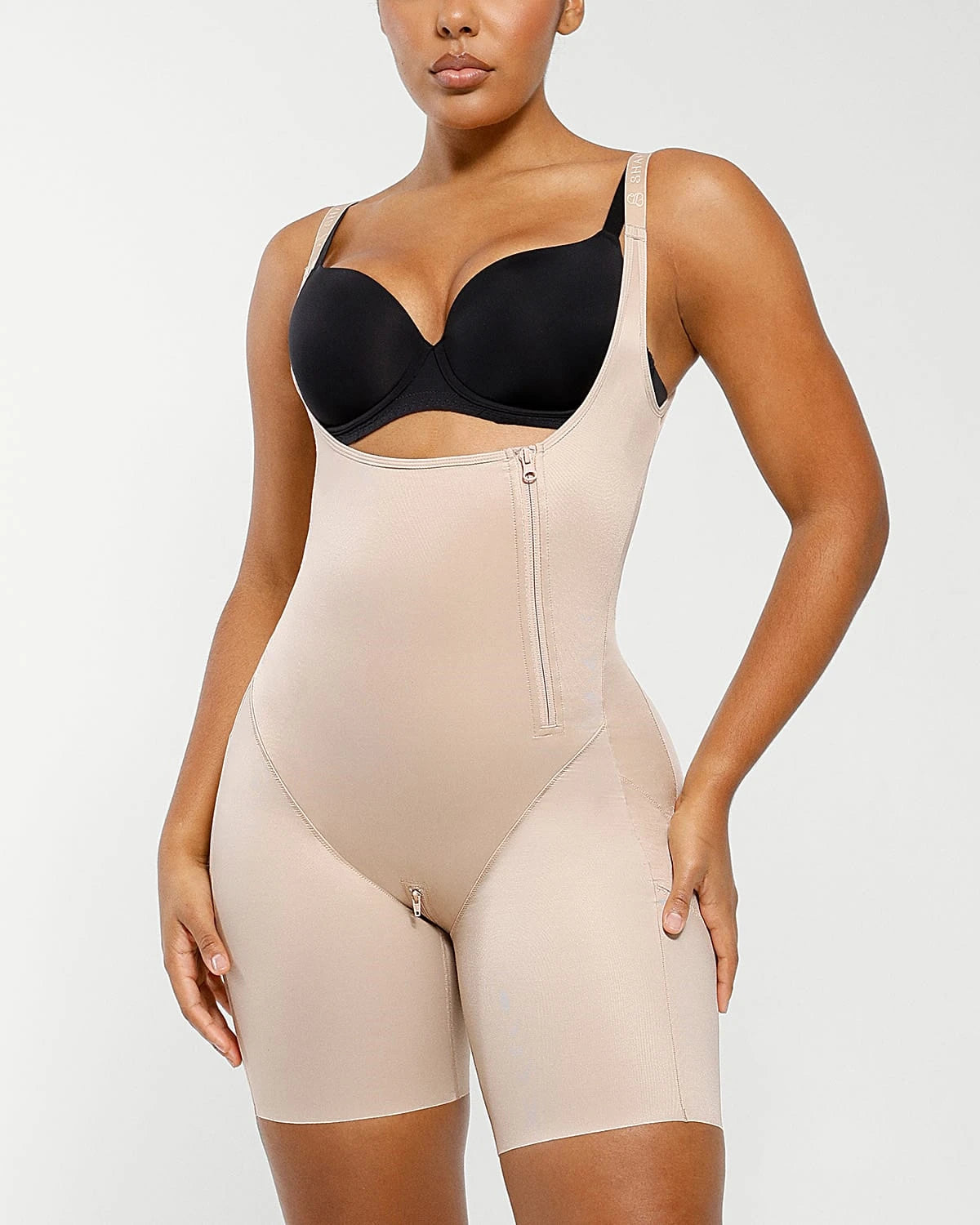 AirSlim® Open Bust Butt Lifting Full Bodysuit Shapewear - Tummy Control Waist Trainer for Women | Perfect for Wedding, Party & Everyday Wear