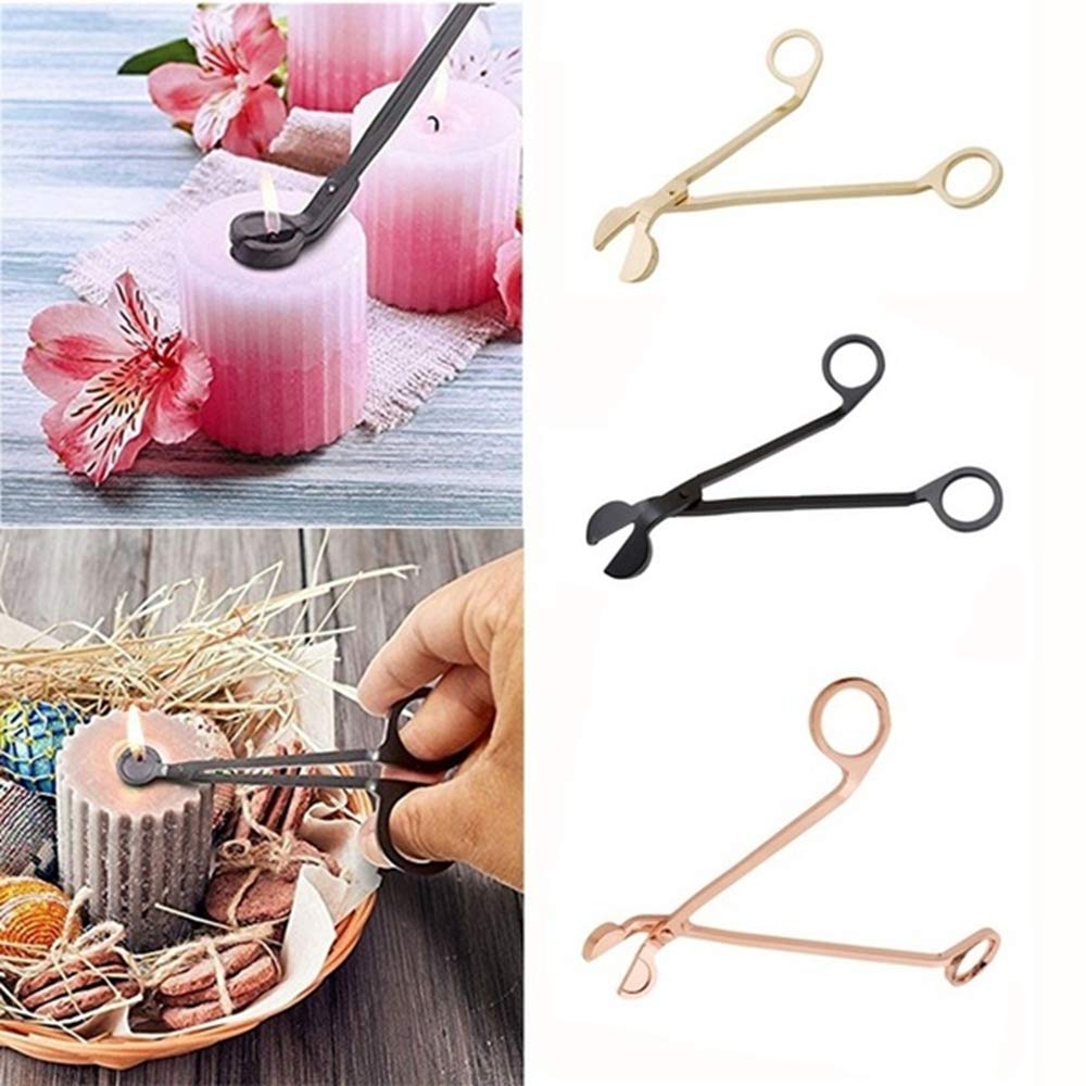 1PC Stainless Steel Candle Wick Trimmer & Scissors - Black Wick Cutter for Oil Lamps, Candles - Perfect for Home Decor, Aromatherapy, Relaxation & Gifts