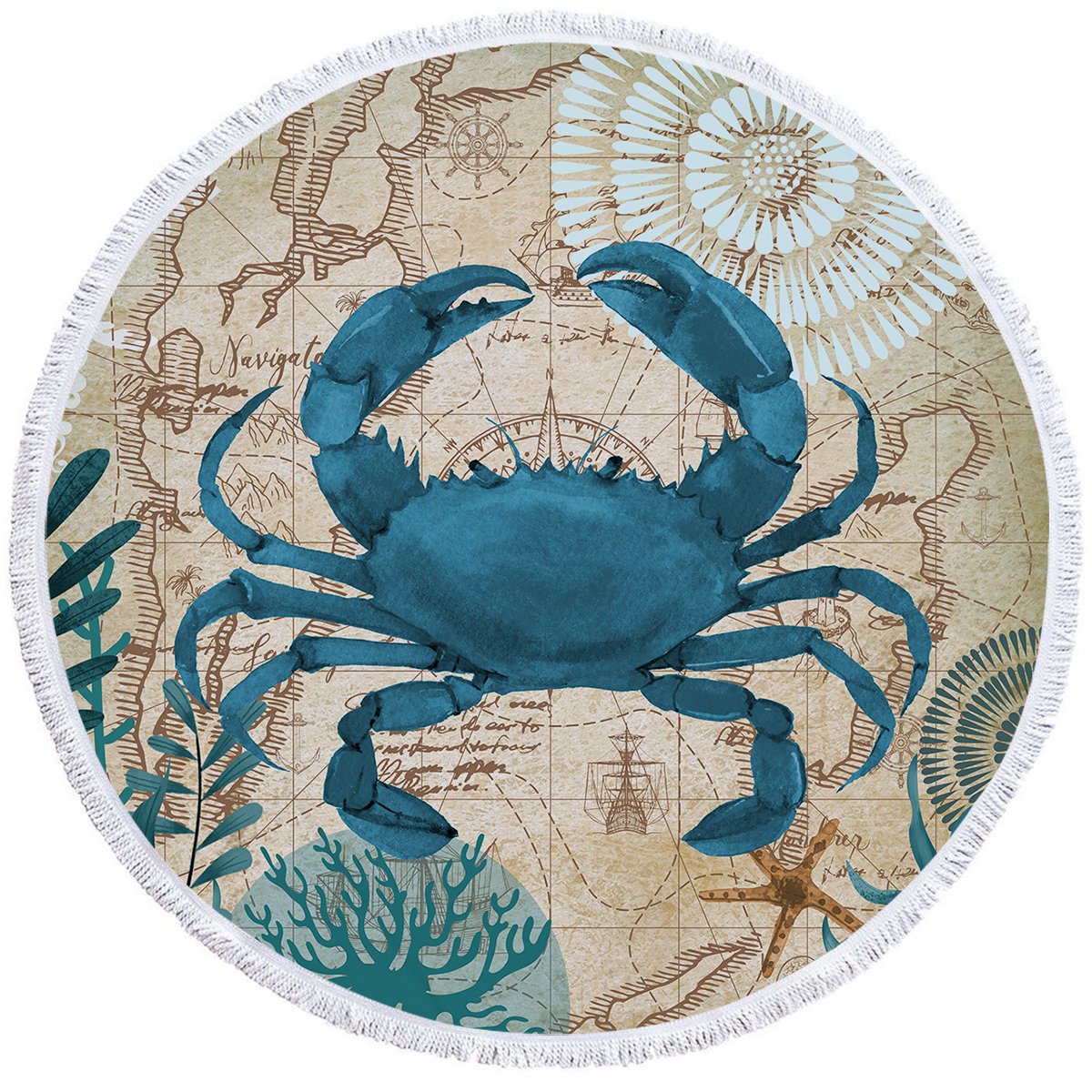 Crab Love Beach Towel with Matching Backpack Set - Soft & Absorbent for Pool, Beach, Travel, and Outdoor Activities