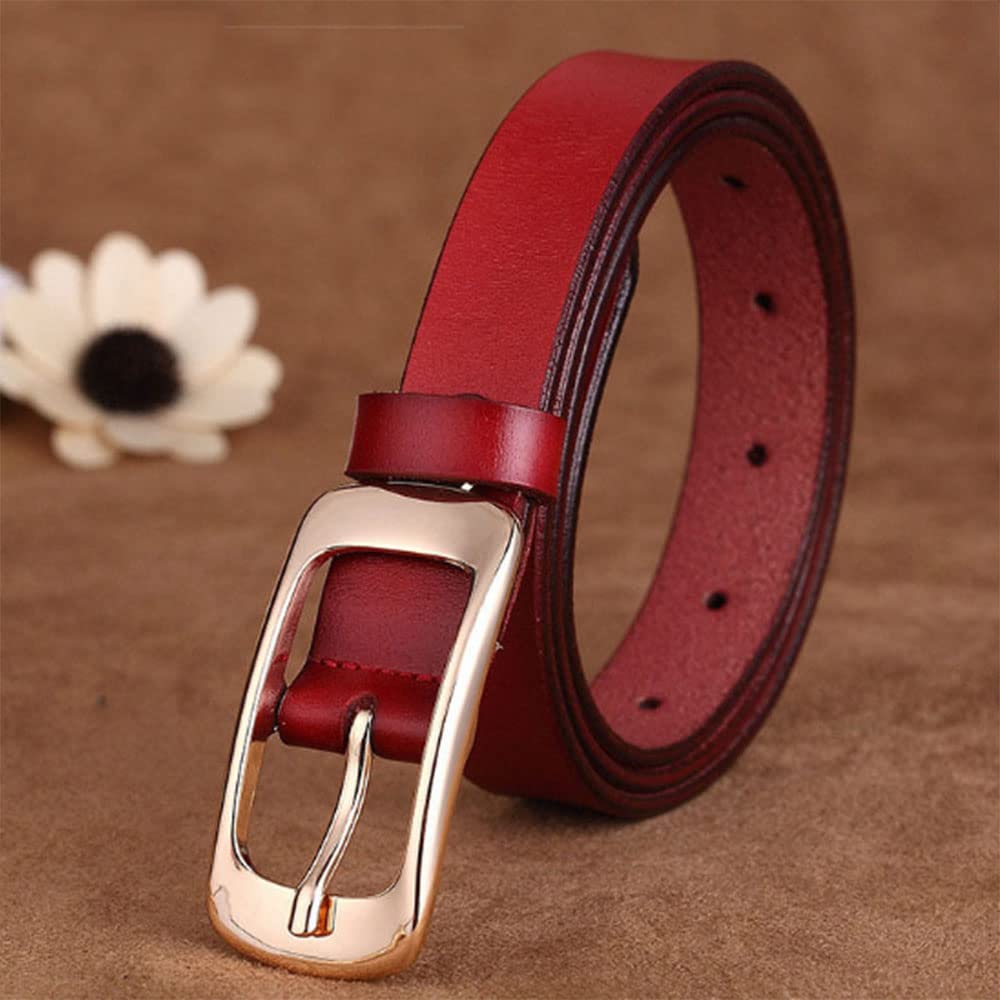 Genuine Leather Women's Belt for Jeans, Pants & Dresses - Adjustable Waist Belt with Pin Buckle - Perfect for Casual, Office & Evening Outfits