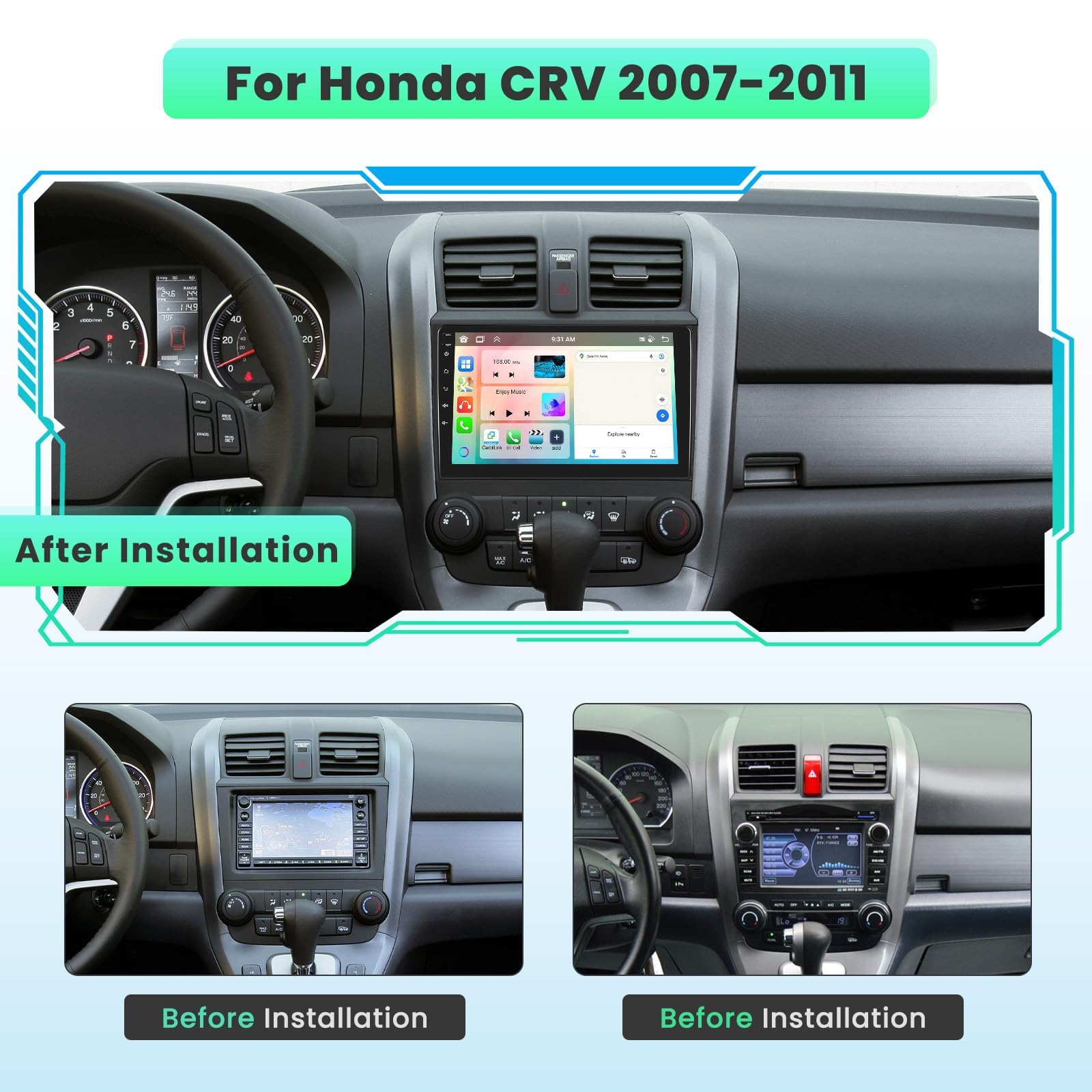 Android 13 Car Stereo for Honda CRV 2007-2011 | 9