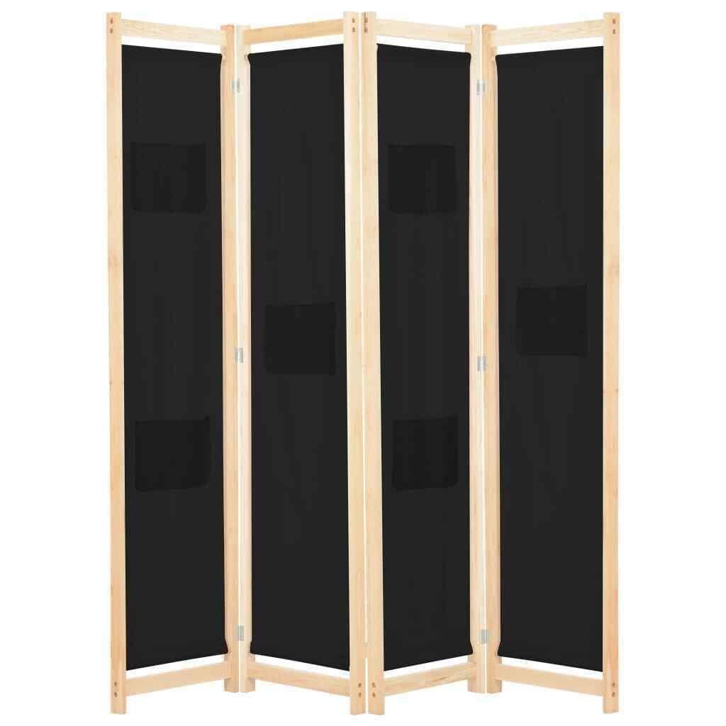 4-Panel Folding Room Divider Screen - 62.9