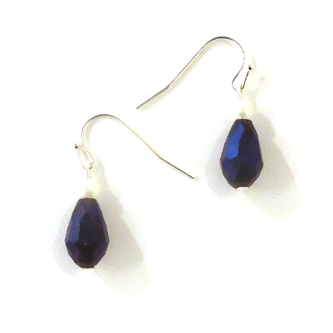 Indigo Crystal Earrings for Women - Elegant Blue Gemstone Jewelry for Party, Wedding & Evening Wear | Hypoallergenic & Lightweight