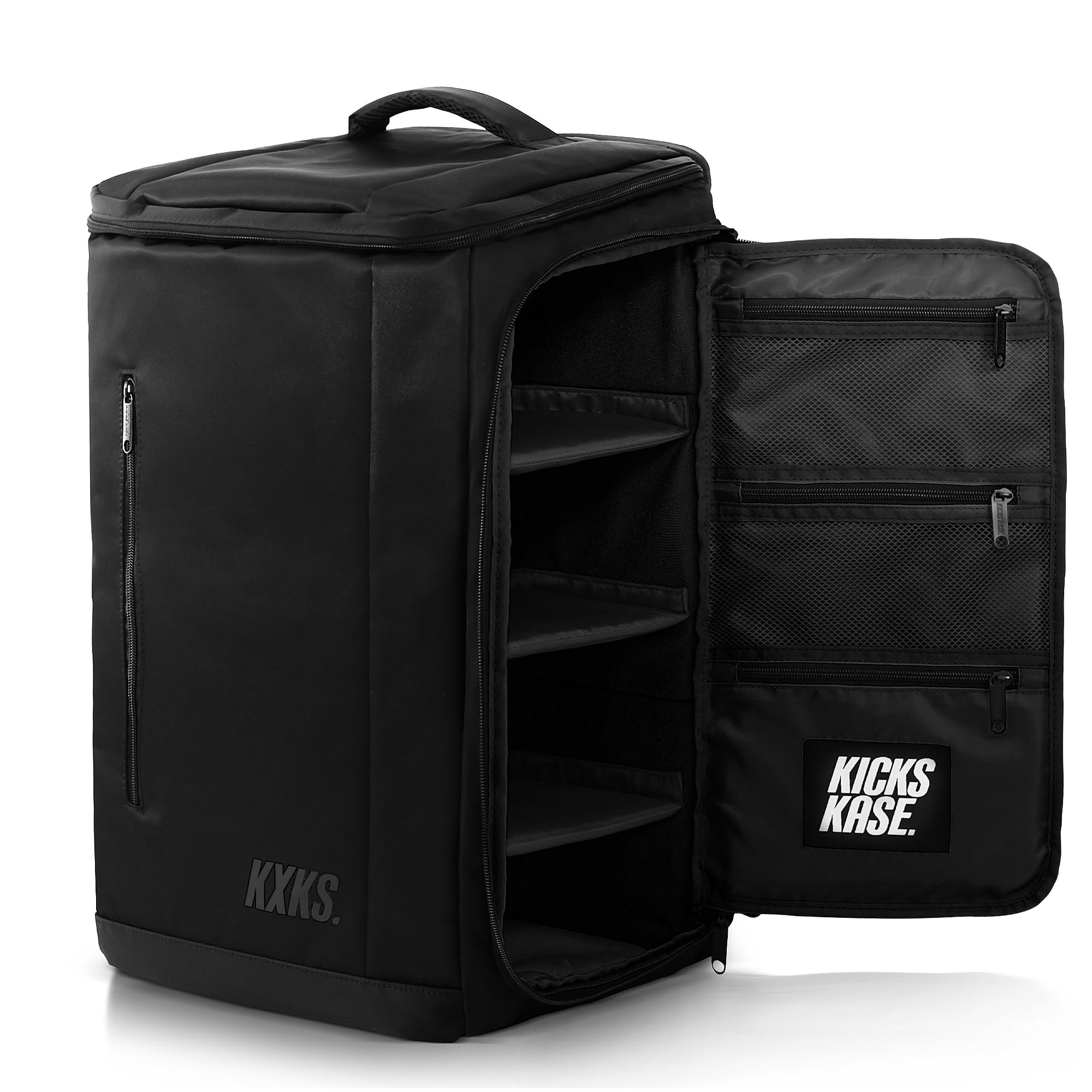 Premium Sneaker & Travel Backpack for Men Women - Waterproof Gym Sports Bag with Shoe Compartment - Ideal for Workout, Travel, Airplane Carry-On (Triple Black)