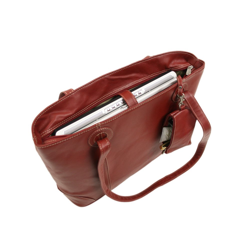 Stylish Red Laptop Tote Bag for Women - Durable Work & Travel Computer Bag - Perfect for Office, Business Meetings & Daily Commute