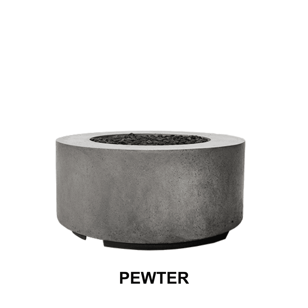 Outdoor Concrete Round Fire Pit Table - Durable & Weather-Resistant for Patio, Garden, Backyard, and Poolside Gatherings
