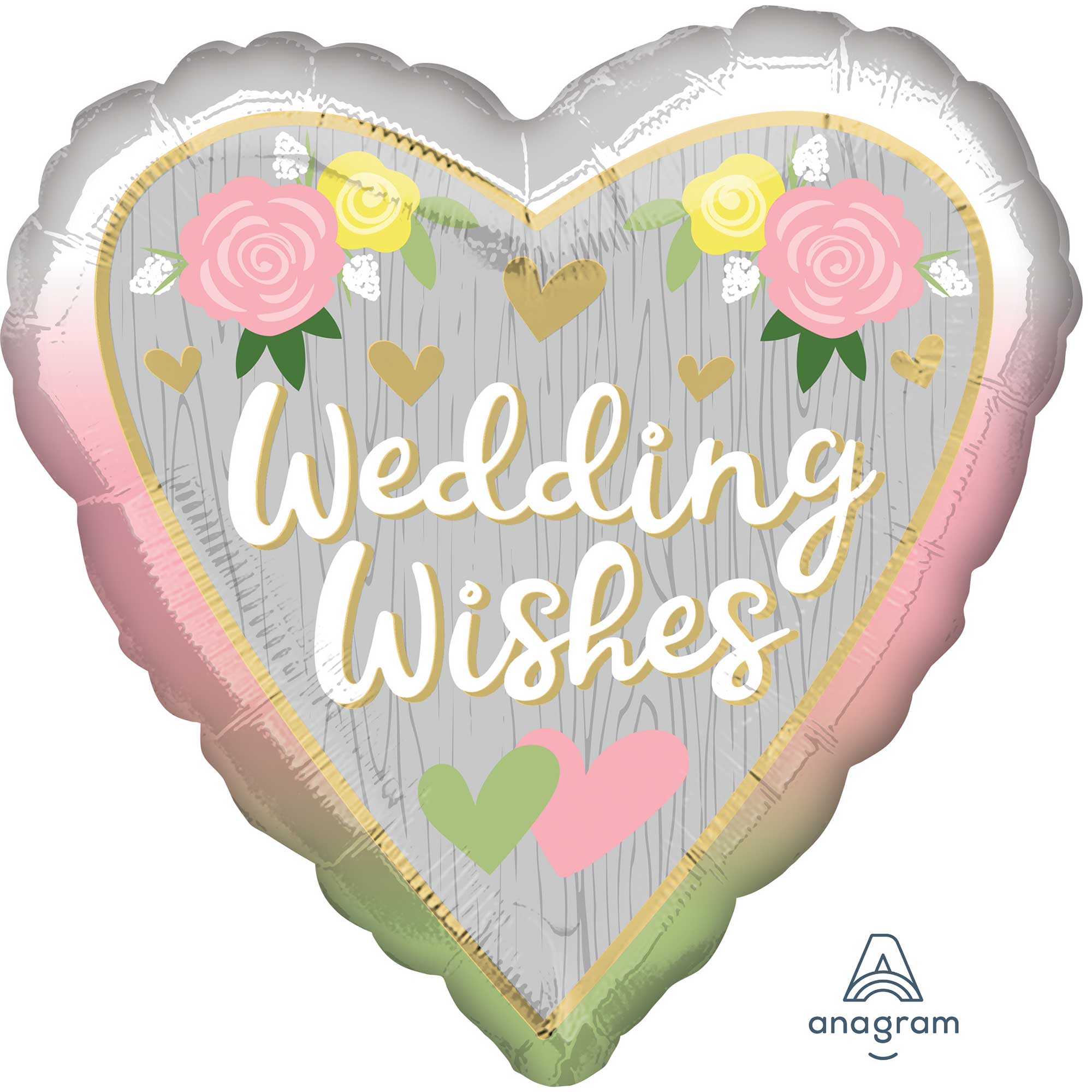 45cm Standard HX Wedding Wishes Ombre Balloons for Wedding Decorations, Bridal Shower, Anniversary Party & Romantic Events - Pack of 12