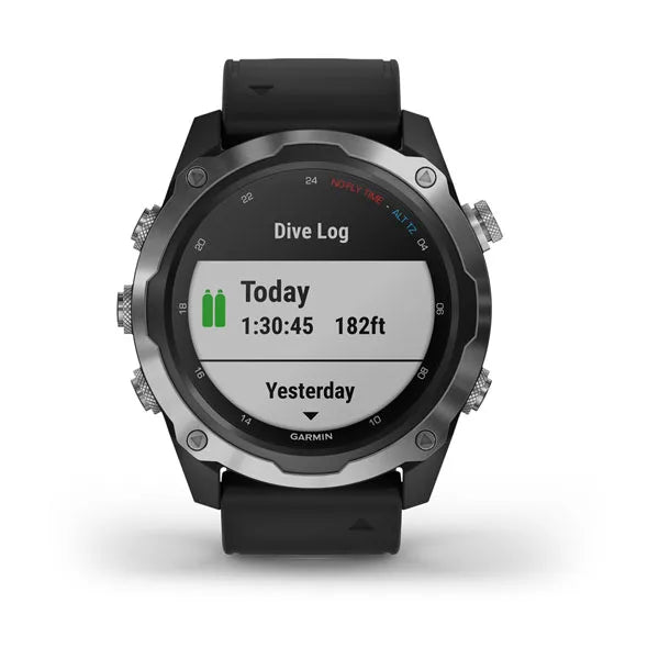 Garmin Descent Mk2 Dive Computer - Stainless Steel with Black Band | Professional Scuba Diving Watch for Underwater Exploration & Freediving
