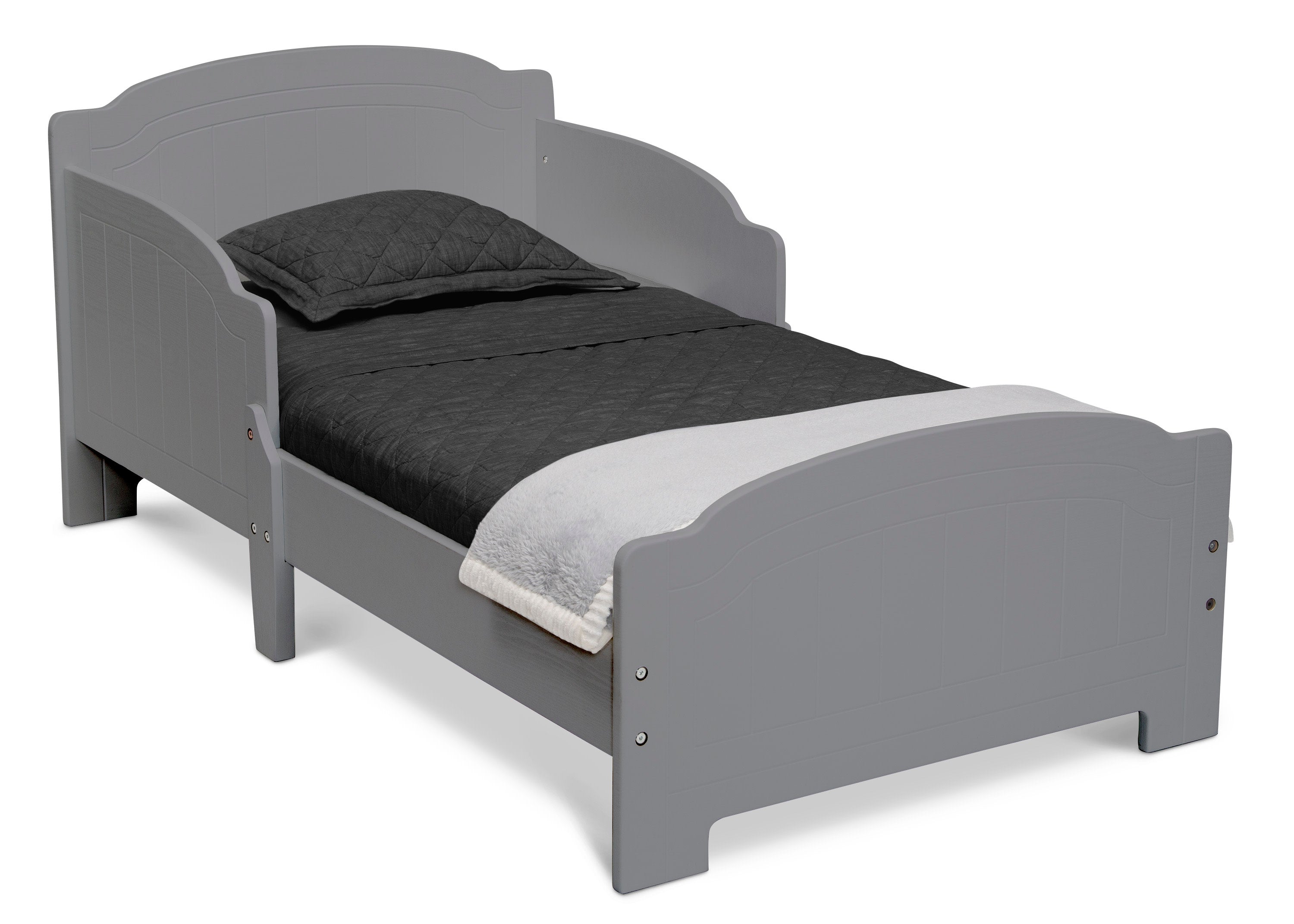 Premium Newport Wood Toddler Bed - Safe & Sturdy Convertible Kids Bed for Boys & Girls - Perfect for Nursery, Daycare, or First Big Kid Bed Transition