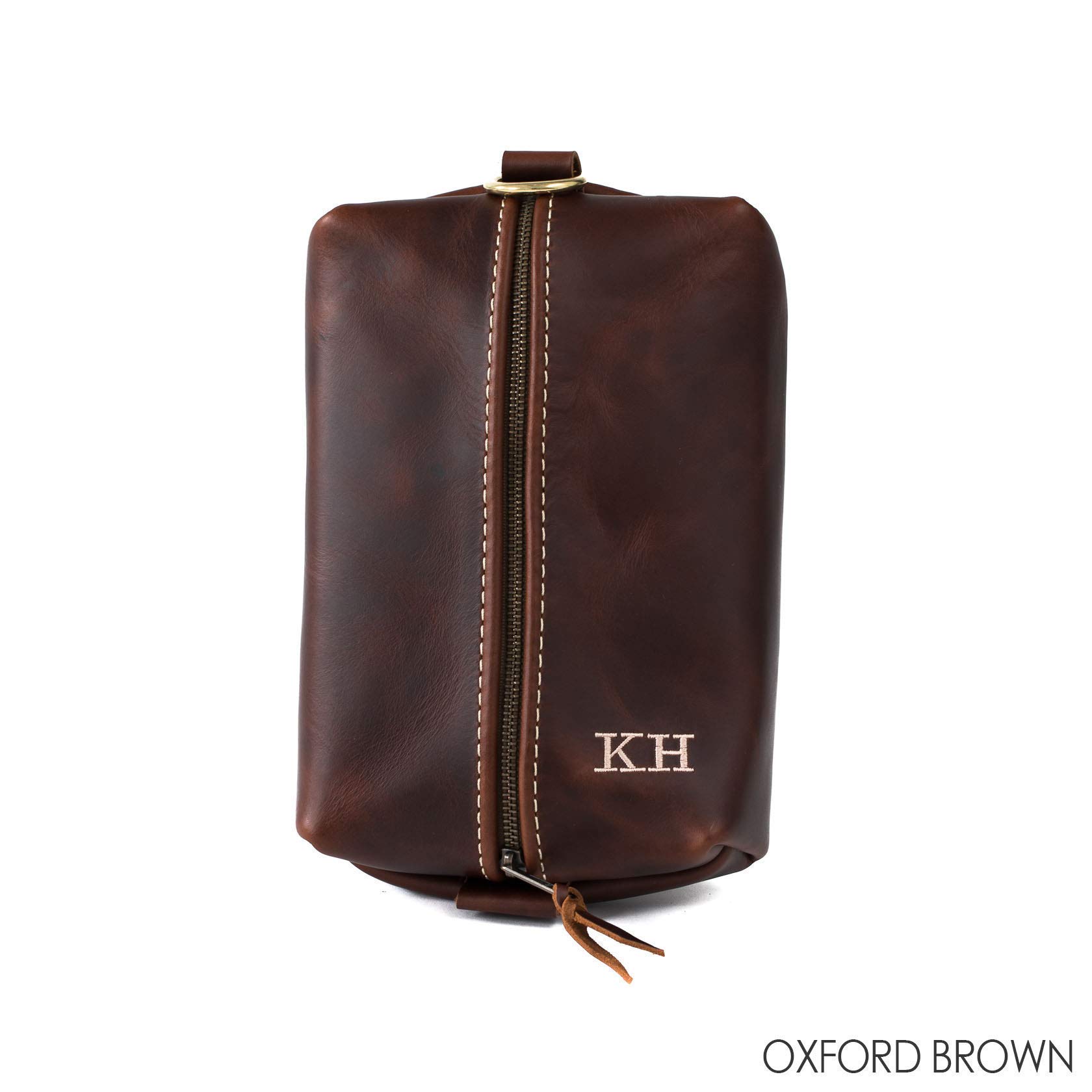 Premium Heirloom Leather Dopp Kit Bag - Personalized Men's Toiletry Travel Organizer - Ideal Groomsmen Gift & Luxury Gift for Men - Perfect for Travel, Gym, and Business Trips