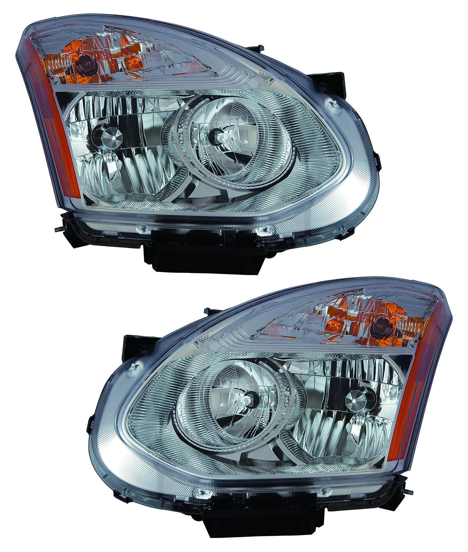 Nissan Rogue Headlights Replacement Set - Halogen Headlamp Assembly for Driver & Passenger Side (2013 Model) | Perfect for Night Driving & Foggy Conditions