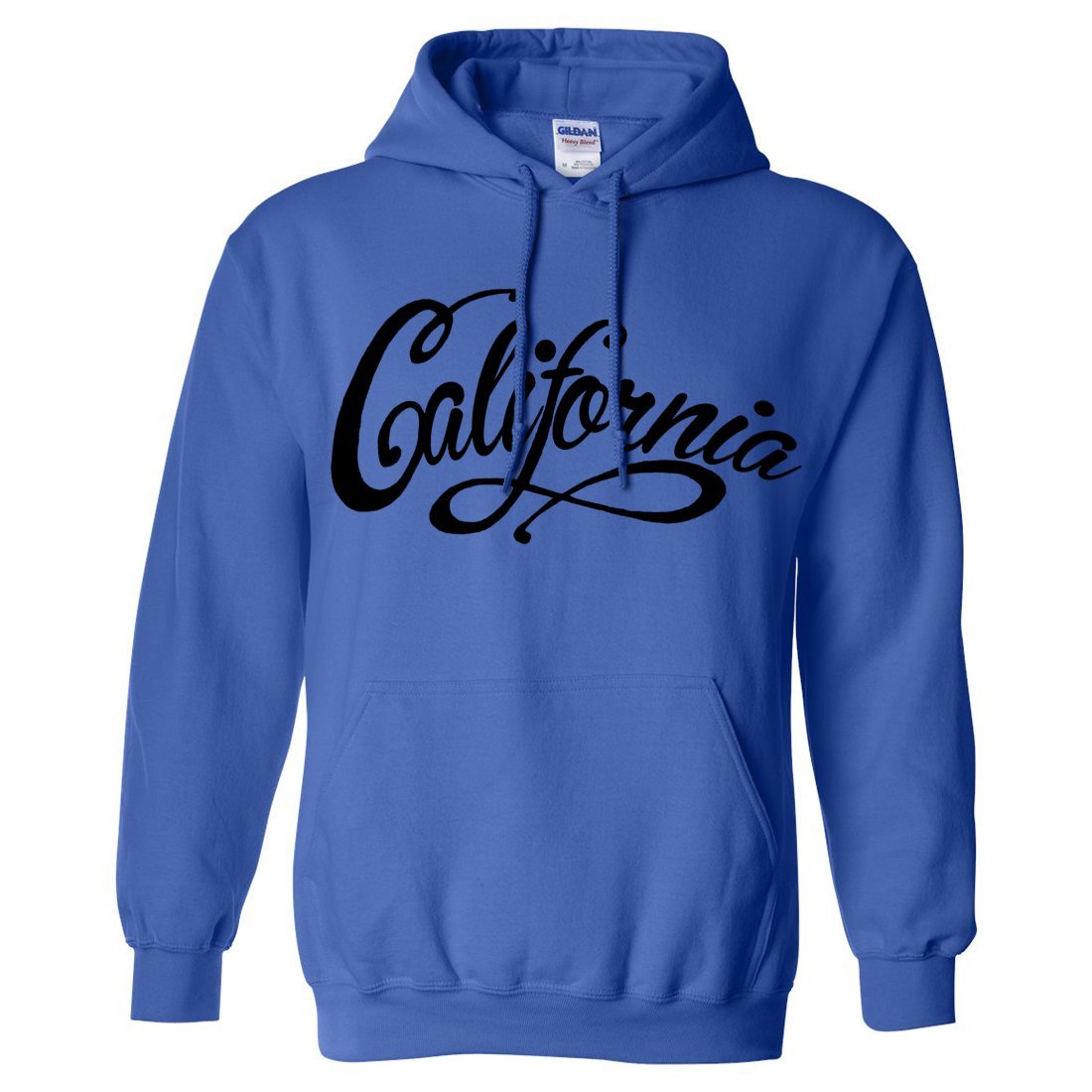 Dolphin Shirt Co California Beach Script Black Print Sweatshirt Hoodie - Soft & Stylish Pullover for Surfing, Beach Outings & Casual Wear