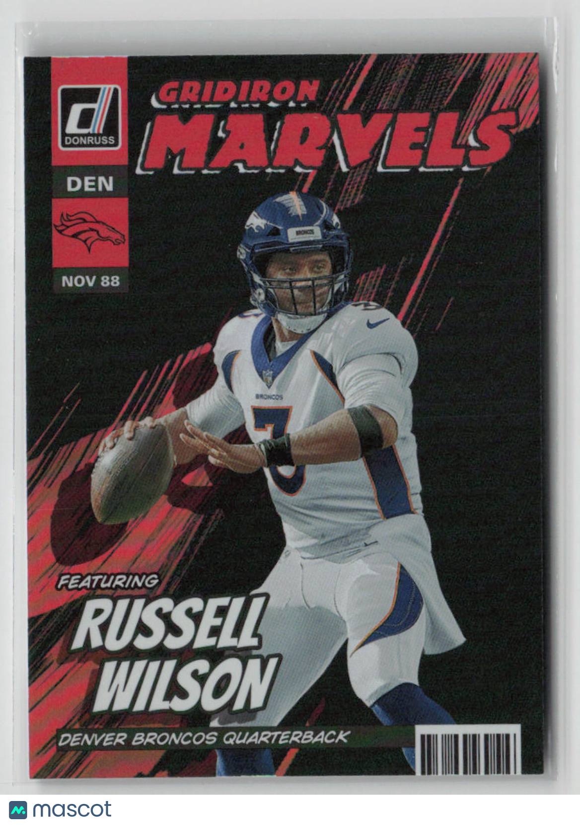 2022 Panini Donruss Gridiron Marvels Russell Wilson #GM 7 Football Trading Card - Collectible NFL Memorabilia for Sports Fans & Card Enthusiasts