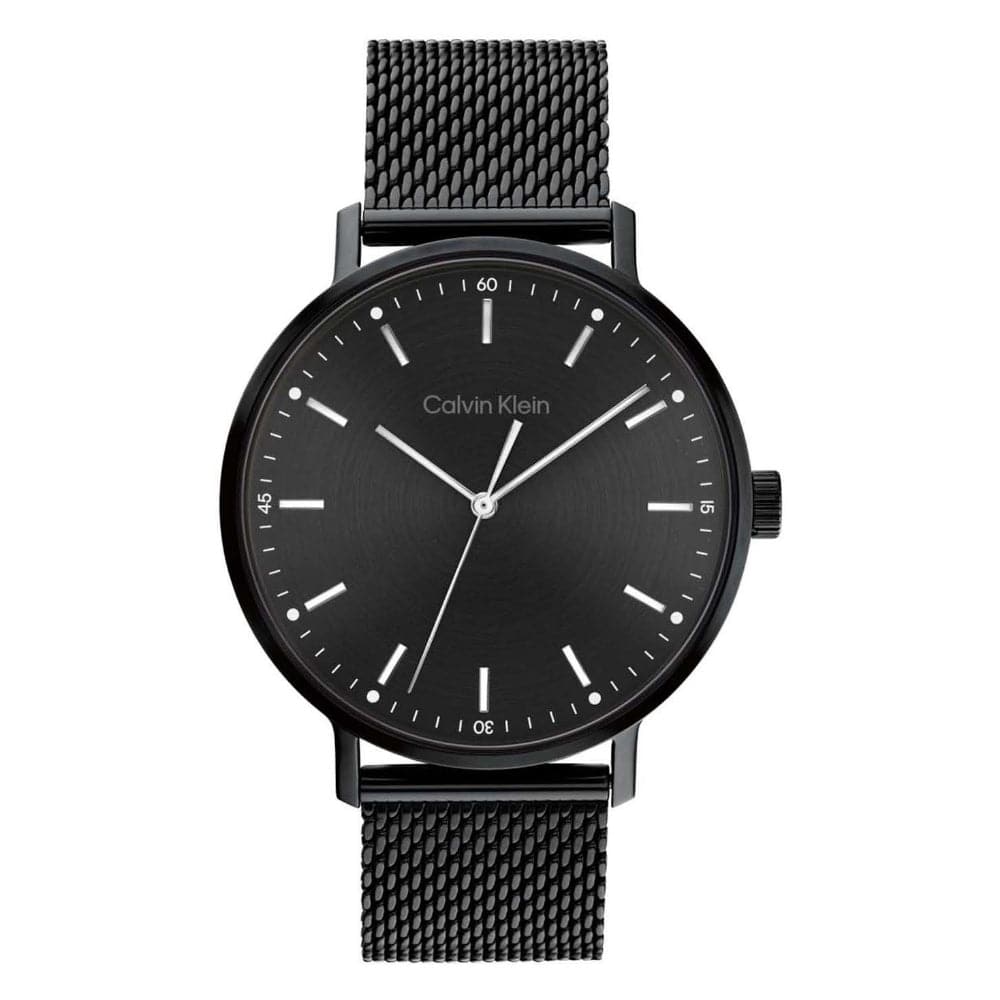 Calvin Klein Black Dial Milanese Strap Unisex Watch 25200046 - Stylish & Durable for Everyday Wear, Office & Special Occasions
