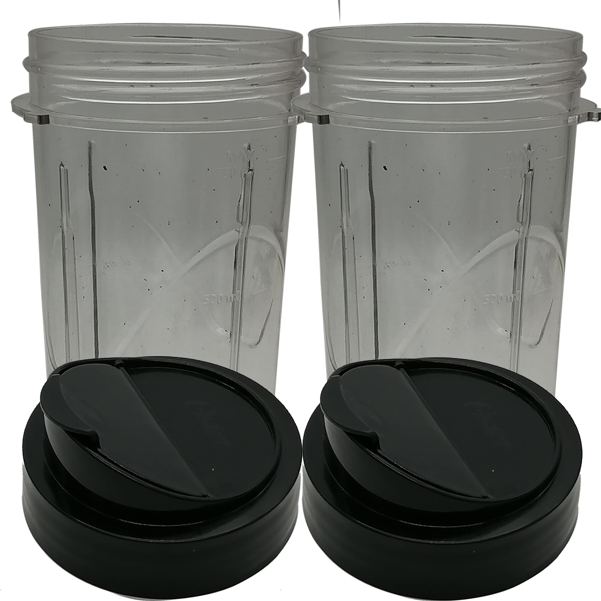 Oster Pro 1200 Blender Replacement 24oz Blend-N-Go Cup with Lid - Compatible with BLSTMB-CBG, BLSTMB-CBF, BLSTMB-BBG Models (2 Pack) - Perfect for Smoothies, Protein Shakes & On-the-Go Blending
