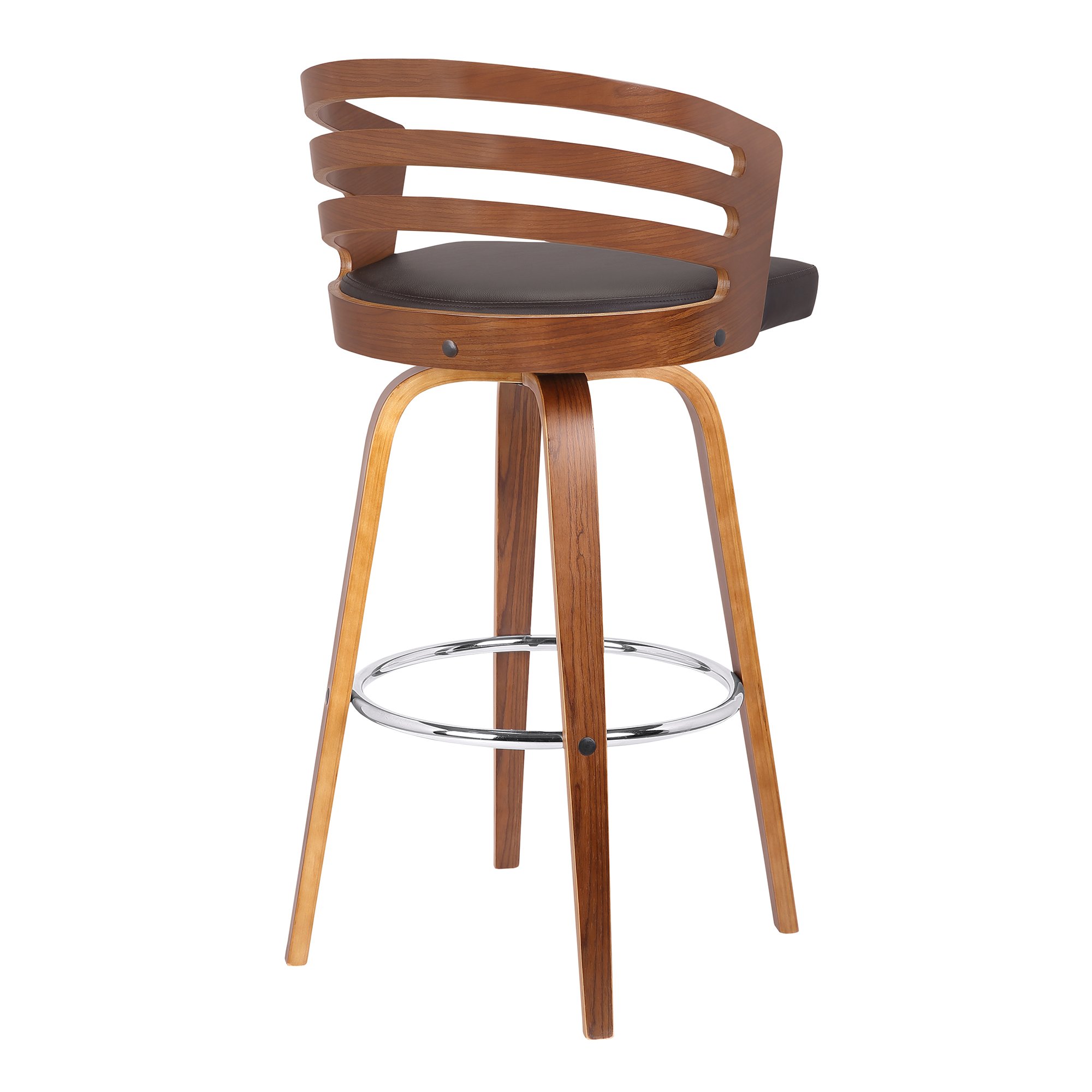 Armen Living Jayden Mid Century Modern Swivel Bar Stool - 26
