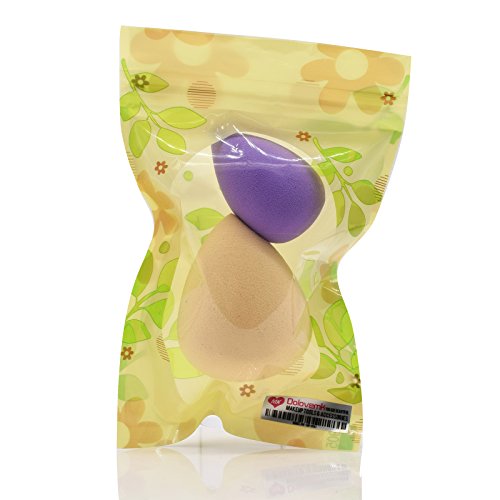 Dolovemk 2-Pack Latex-Free Makeup Sponge Blenders (2IN & 2.4IN) - Foundation & Concealer Beauty Sponges for Flawless Makeup Application - Perfect for Daily Use, Travel & Professional Makeup Kits