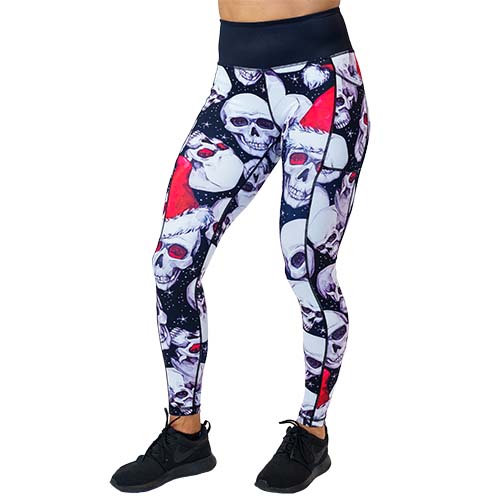 Funny Christmas The Naughty List Leggings - Festive Holiday Pants for Women, Cute Xmas Gift Idea for Parties & Family Gatherings