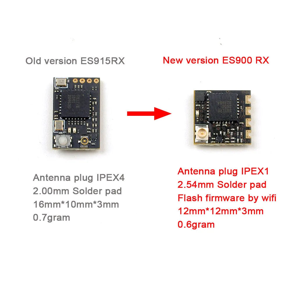 HappyModel ExpressLRS V2 ES900TX/ES900RX Long Range 915MHz ELRS Module - Upgrade Replacement for ES915TX/ES915RX - Ideal for FPV Drones & RC Aircraft Long-Distance Control