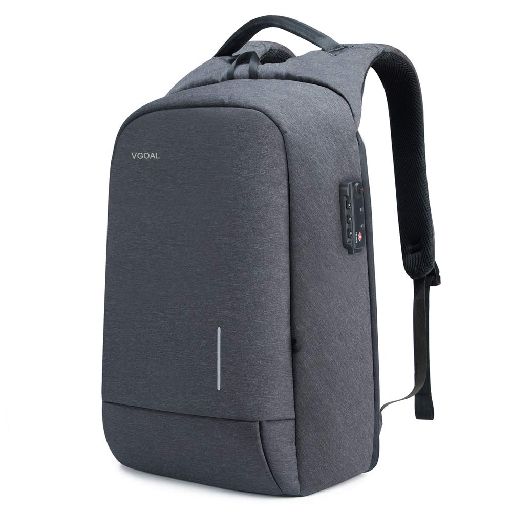VGOAL 13.3 Inch TSA Laptop Backpack with USB Charging Port - Anti-Theft Water Resistant Lightweight Business Travel Backpack for Men & Women - Perfect for Air Travel, Commuting, College & Daily Use