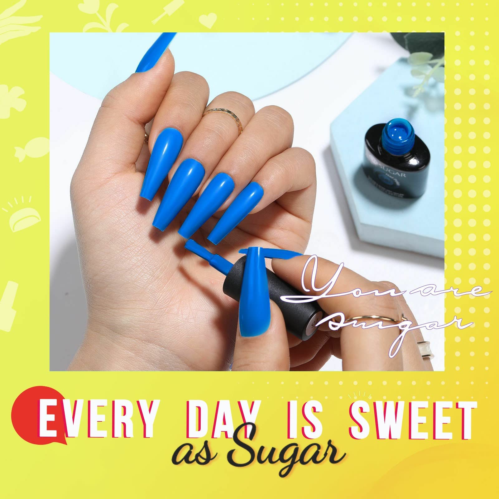 UR SUGAR Neon Gel Nail Polish Set - 6 Vibrant Colors (Orange, Pink, Yellow, Green, Blue, Purple) | Long-Lasting Soak Off UV Gel Polish Kit | Halloween & Party Nails | Perfect Gift for Women & Girls