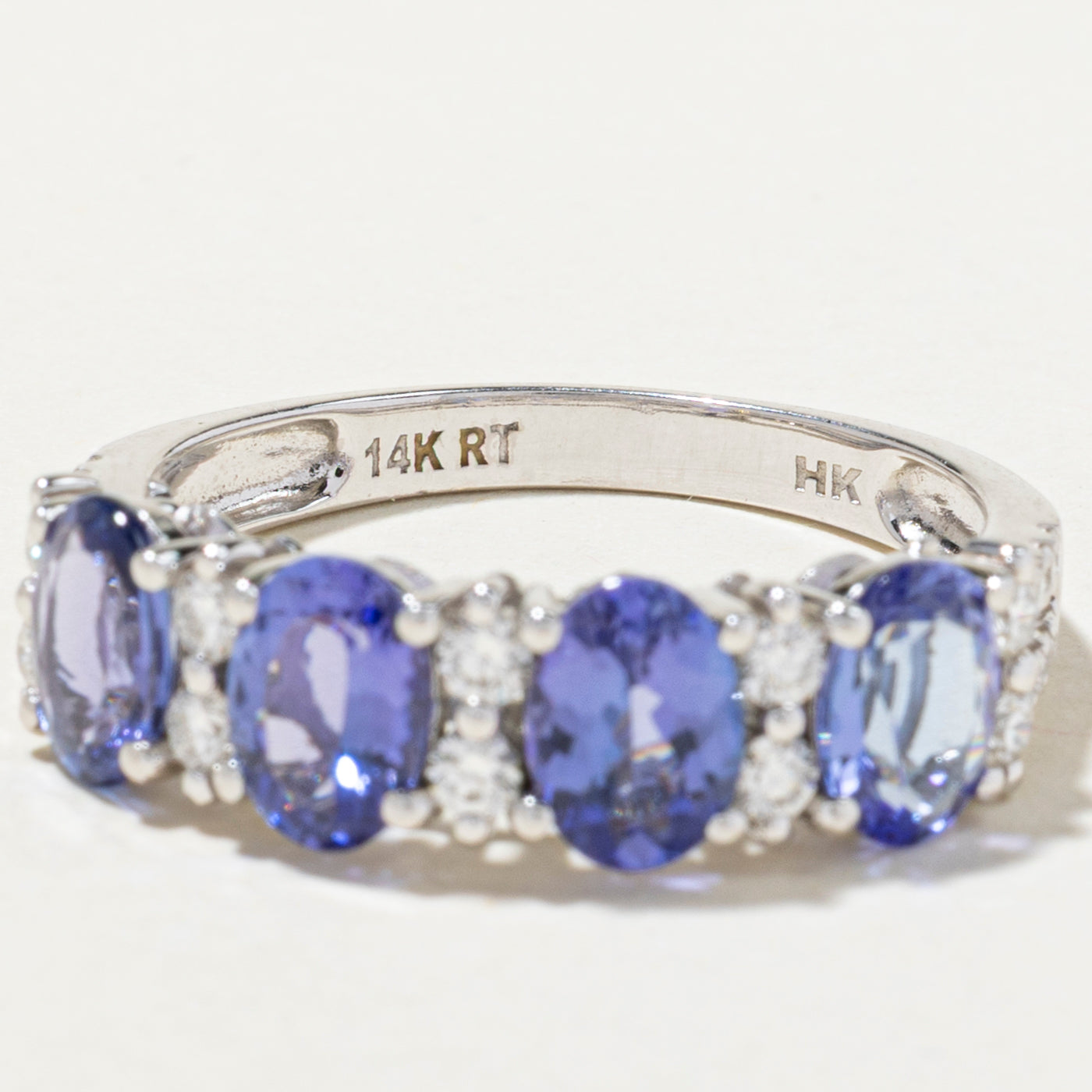 3.51ctw Tanzanite & Diamond Ring for Women - 0.61ctw Genuine Stones, Size 10.25 - Elegant Engagement, Wedding & Anniversary Jewelry Gift